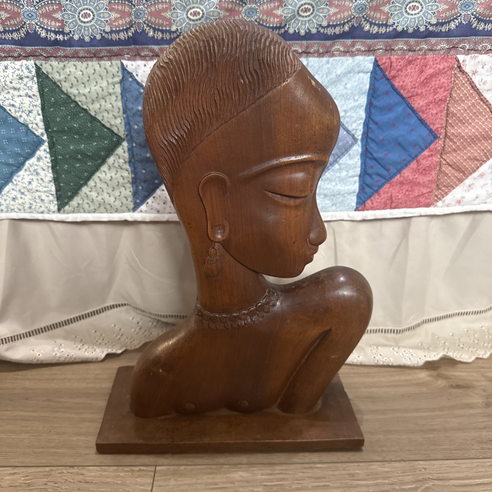 Vintage Mid Century Wood Carved Bust of African Women-? Karl & Franz Hagenauer ? Vintage Mid Century Wood Carved Bust of African Women-? Karl & Franz Hagenauer ?