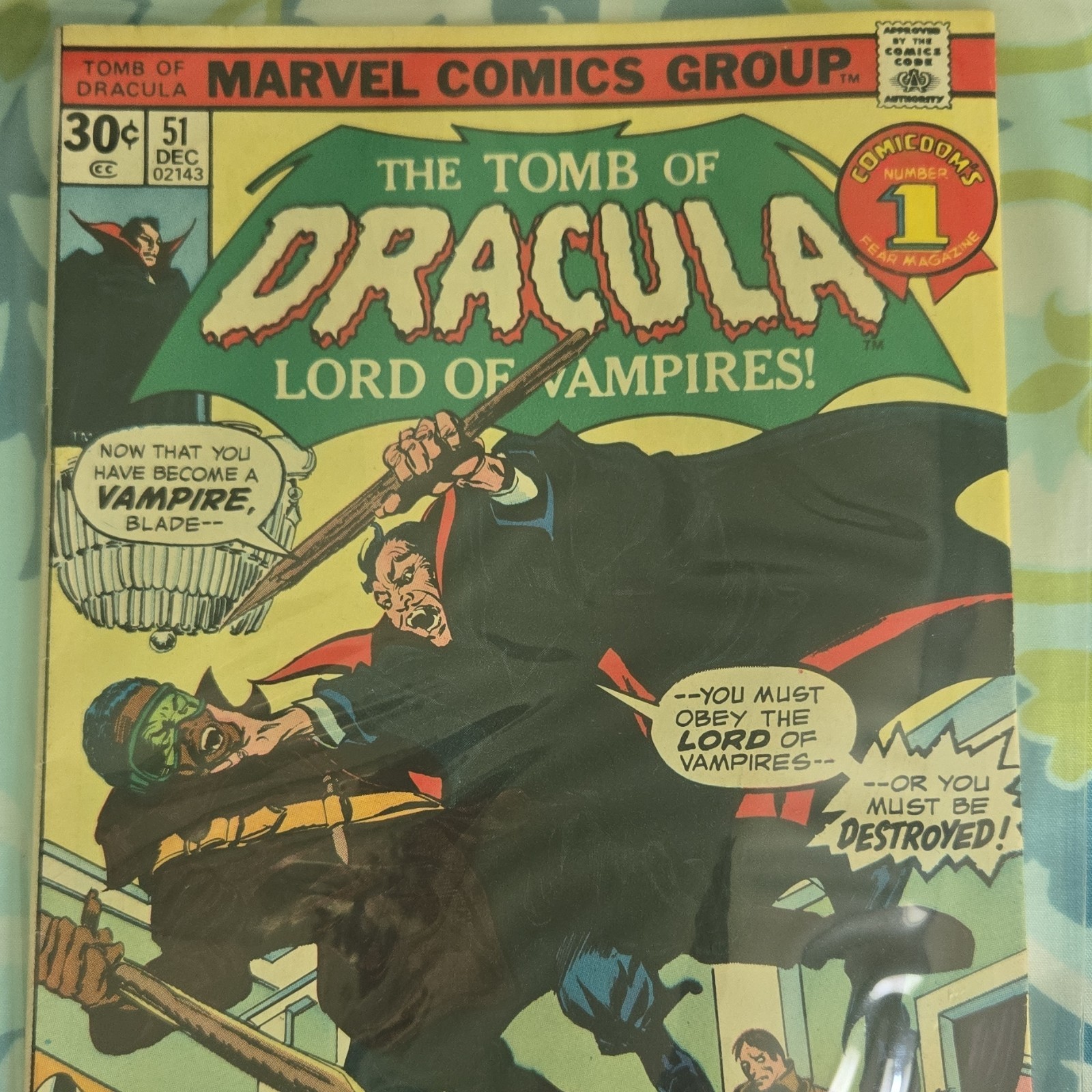 Marvel The Tomb of Dracula #51 (1976) Bronze Age Dracula Blade Wolfman/Colan
