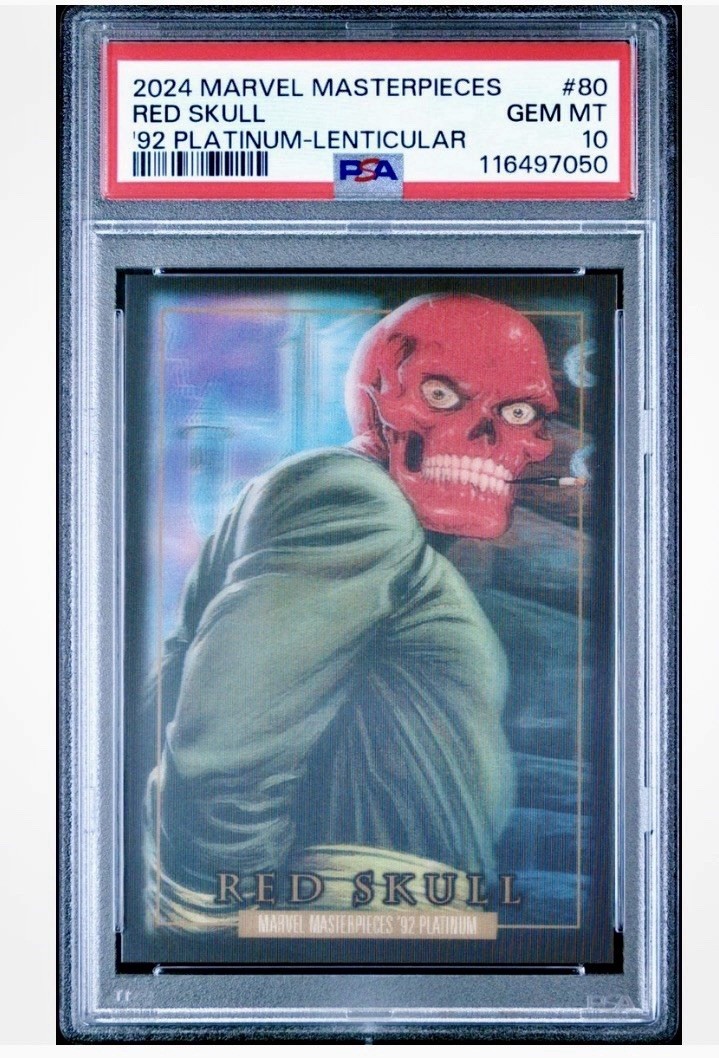 2024 MARVEL MASTERPIECES #80 RED SKULL PSA 10 Lenticular 92’ Platinum