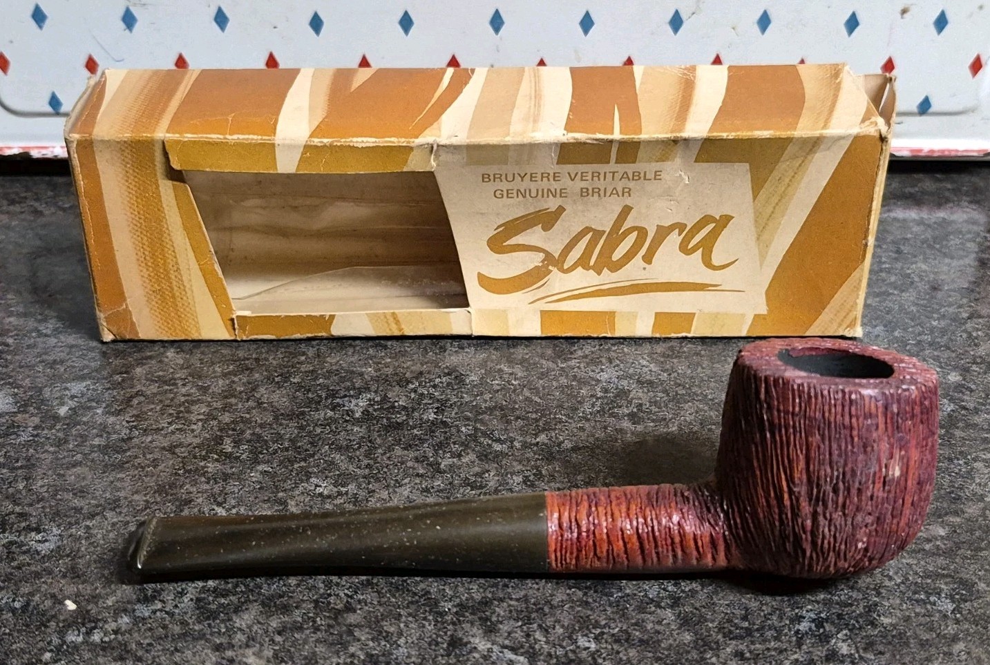 Vintage Sabra Brier Wood Pipe RARE NEW IN BOX , Never Used 1960s