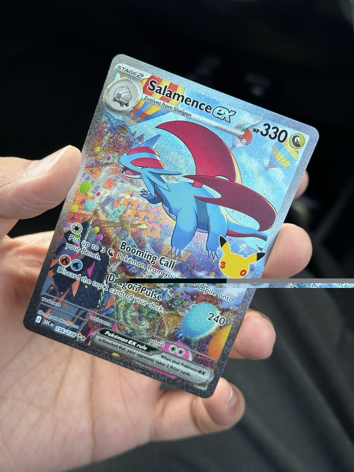 Pokémon TCG Salamence EX 156/128 30th Anniversary Edition Near Mint Condition Pokémon TCG Salamence EX 156/128 30th Anniversary Edition Near Mint Condition