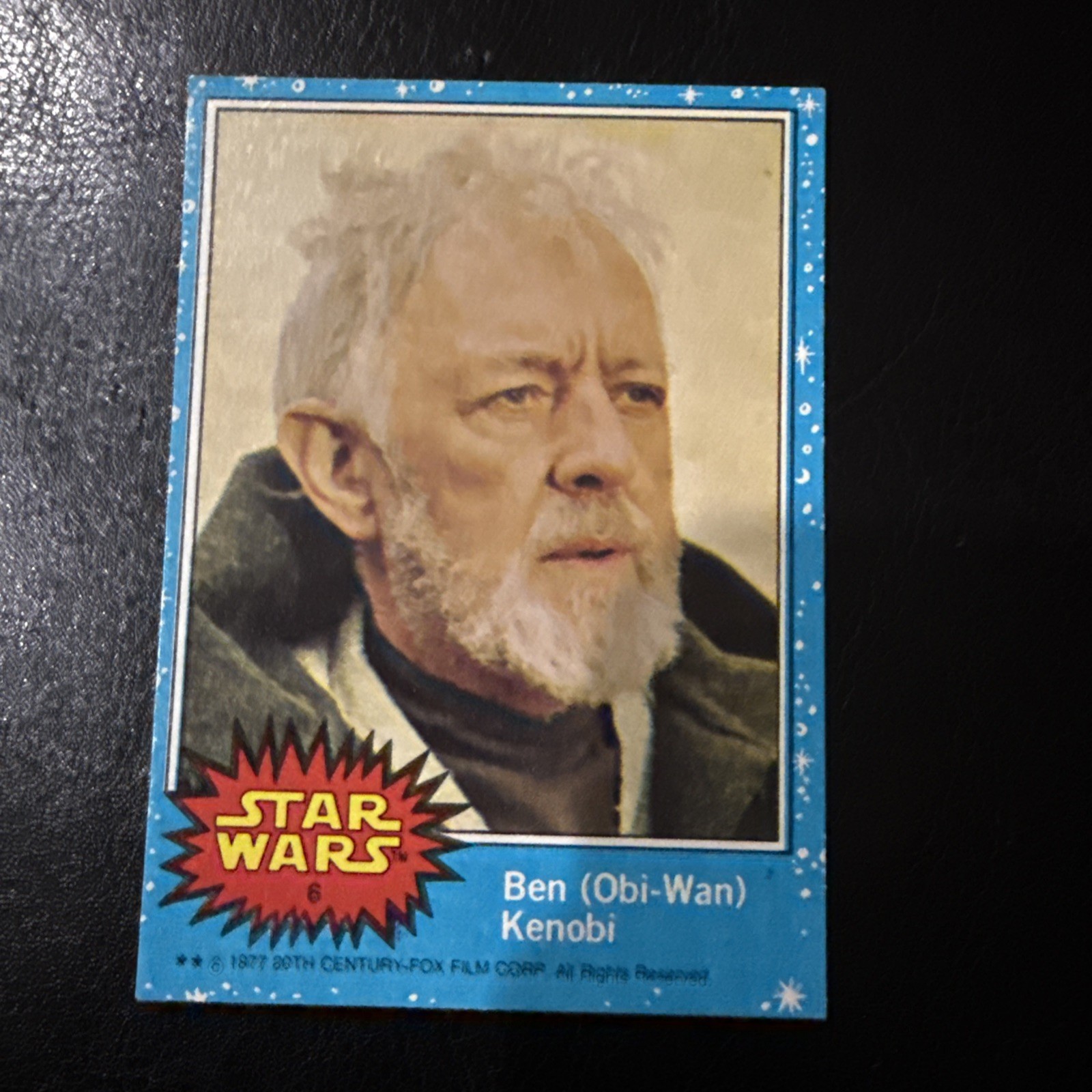 Star Wars 1977 Topps Non Sport Card # 6 Ben Obi-Wan Kenobi NICE Blue Series