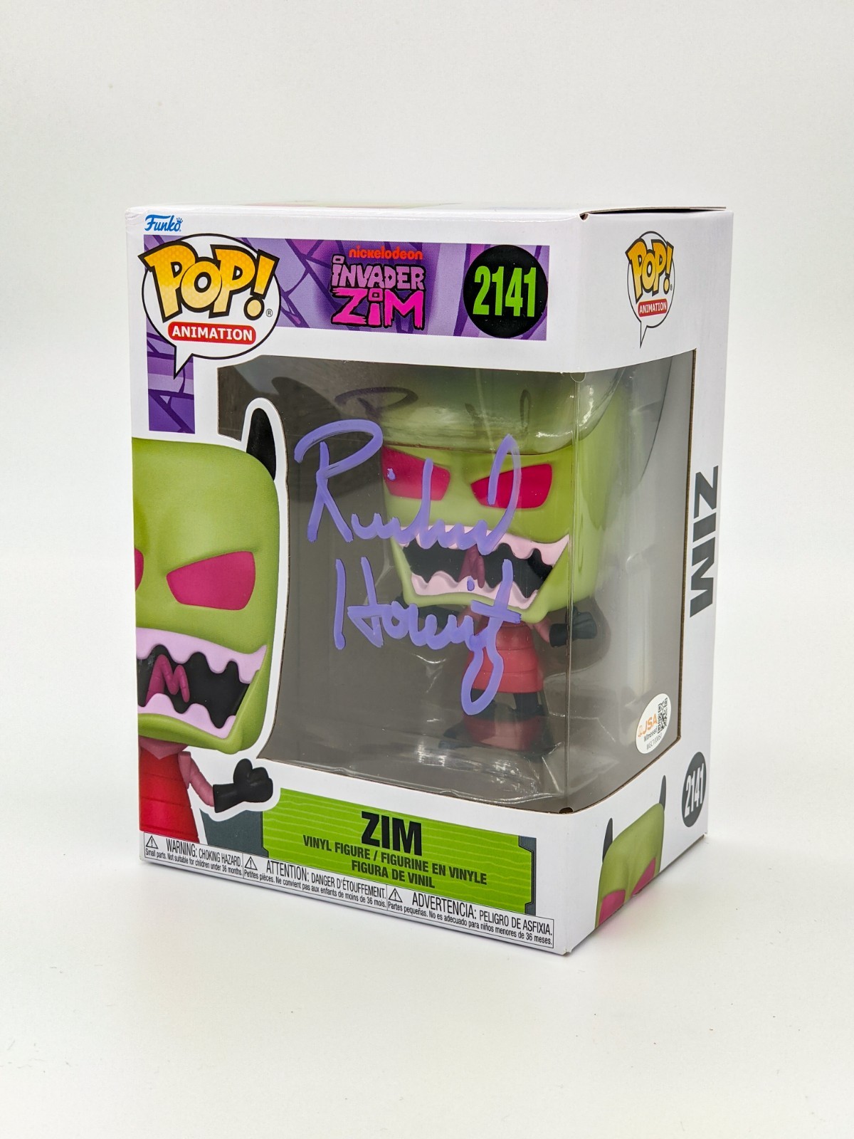 Richard Horvitz Signed Invader Zim #2141 Funko Pop JSA Certified Autograph