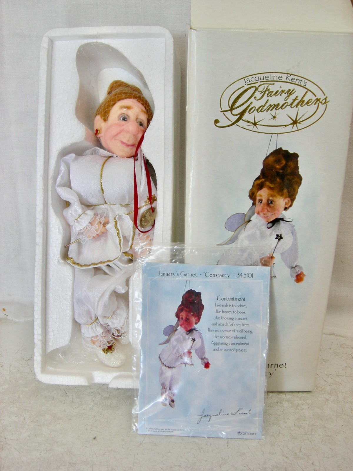 JACQUELINE KENT’S Fairy Godmother January's Garnet CONSTANCY ~ COA - W/ BOX JACQUELINE KENT’S Fairy Godmother January's Garnet CONSTANCY ~ COA - W/ BOX