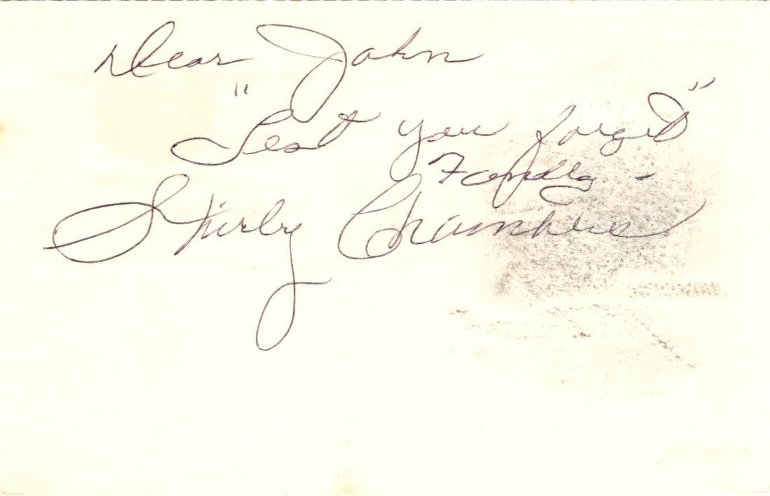 Shirley Chambers 1930s Hollywood\'s 1st Dumb Blonde Actress Signed Autograph