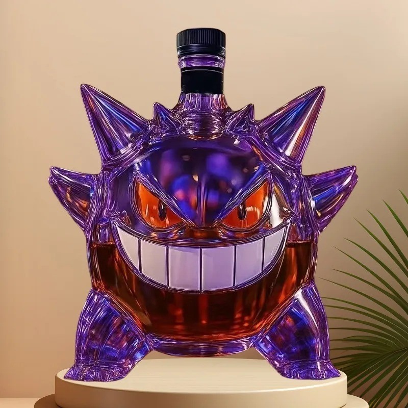 Gengar Crown Royal Whiskey Bottle Empty Glass Bottle Gift