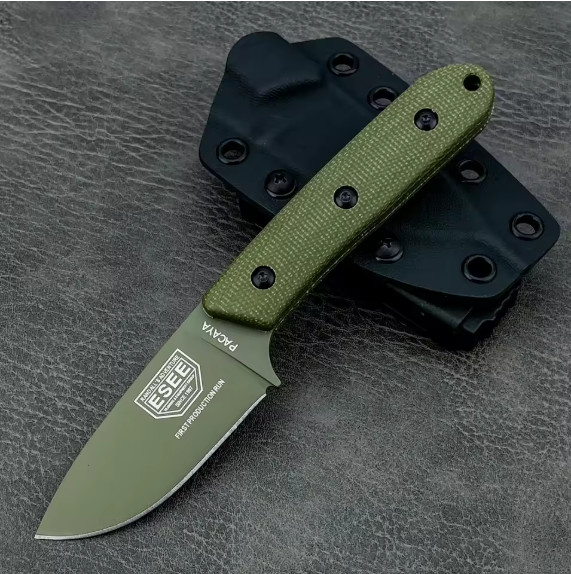 ESEE Pacaya Green Micarta CPM-3V Fixed Blade Knife w/ Sheath ESEE Pacaya Green Micarta CPM-3V Fixed Blade Knife w/ Sheath