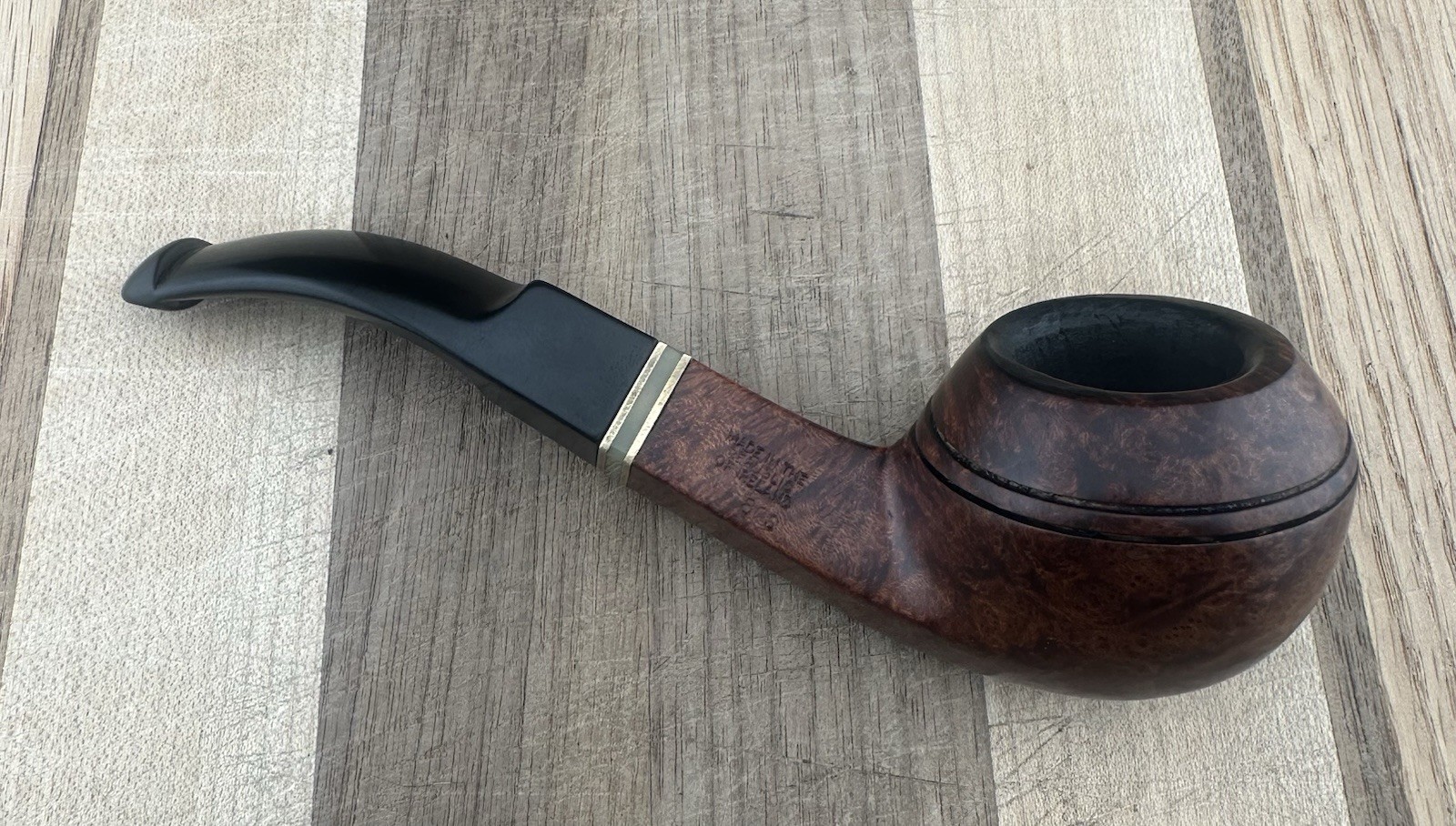 Vintage Peterson\'s Emerald 80S Bent Bulldog Estate Tobacco Pipe P-Lip Ireland