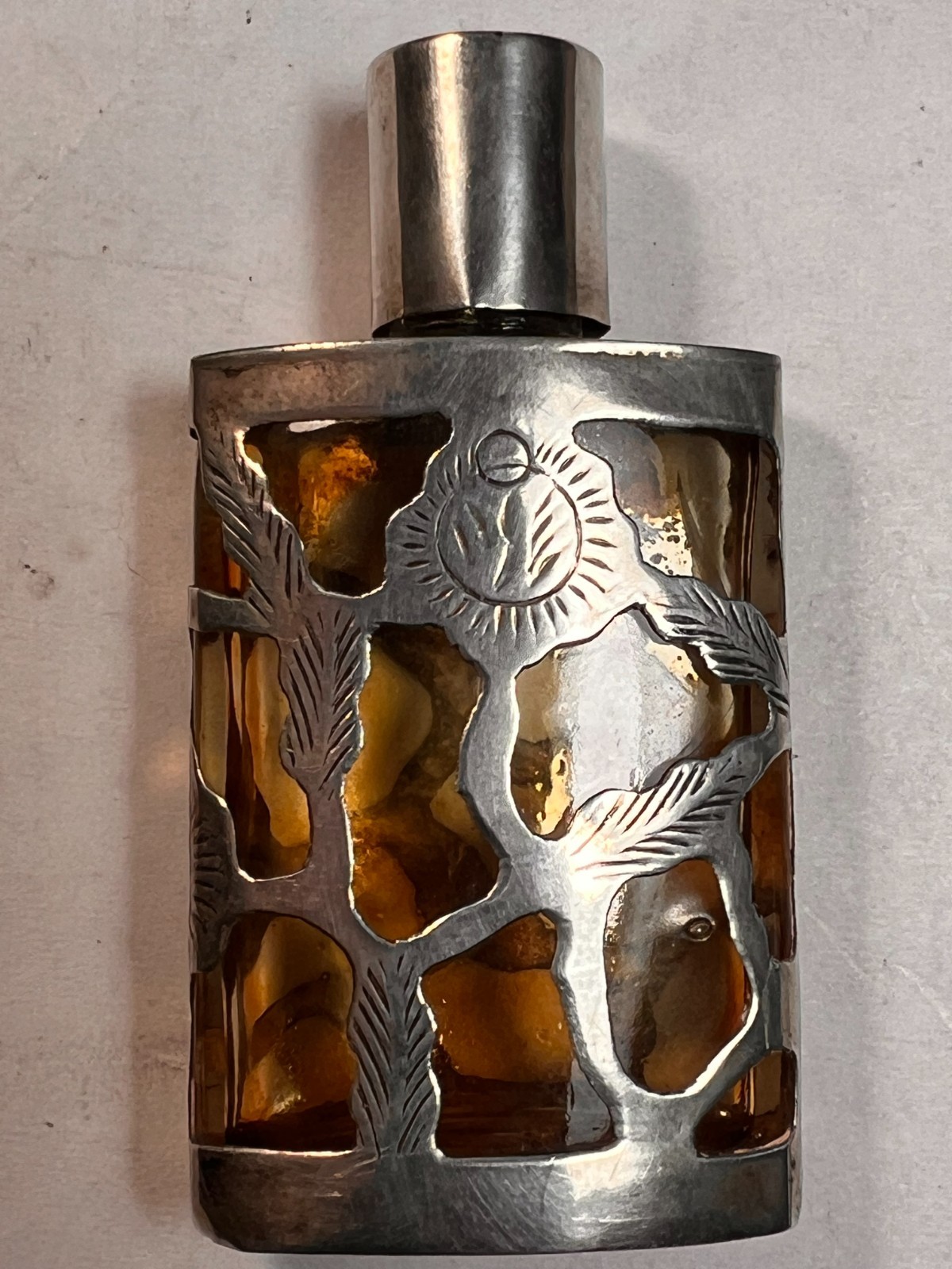 Vintage Sterling Silver Mexican hand carved 2 1/2\ Vintage Sterling Silver Mexican hand carved 2 1/2\