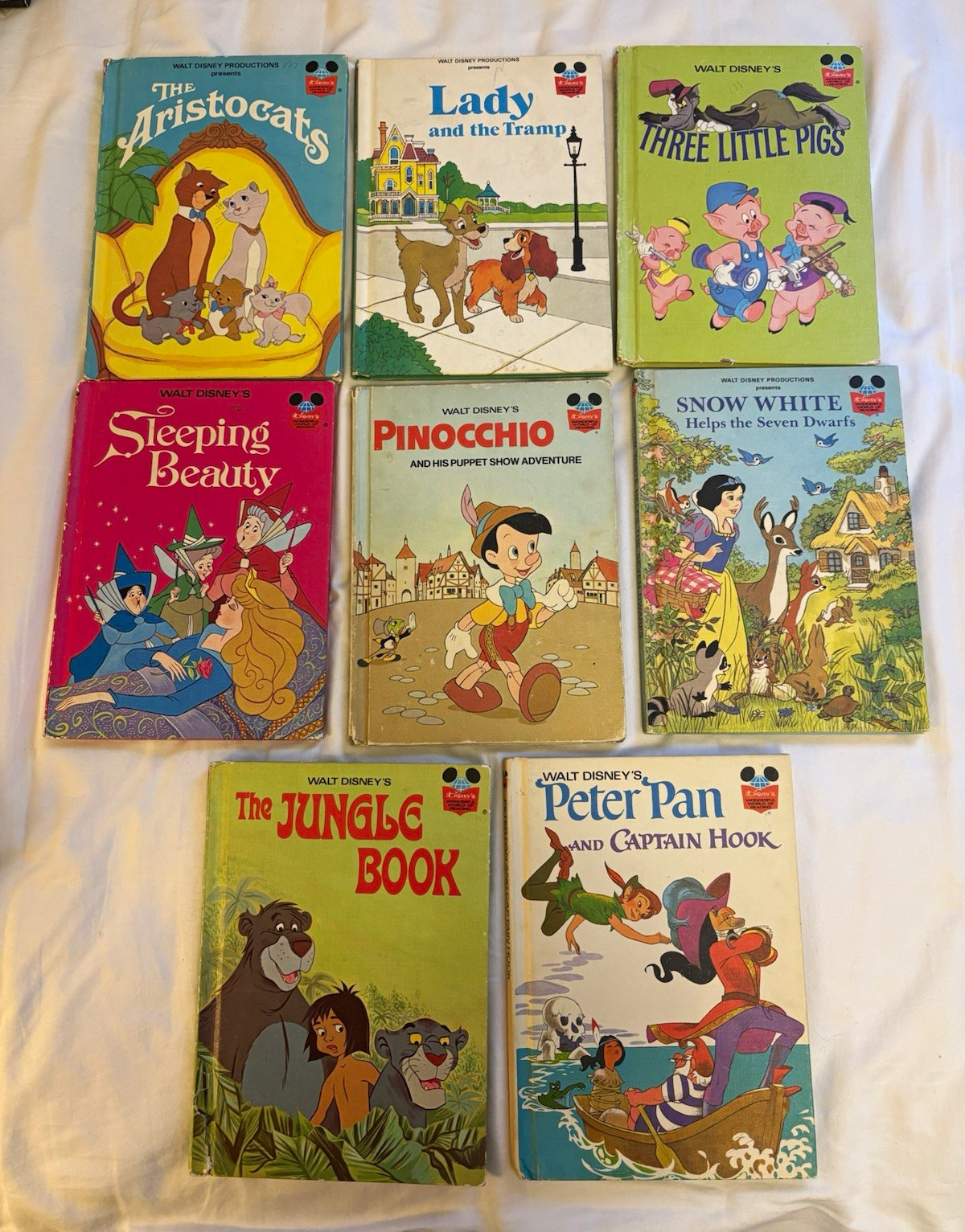 Vintage Walt Disney Productions Lot of 8 Books, Matte Vintage Walt Disney Productions Lot of 8 Books, Matte