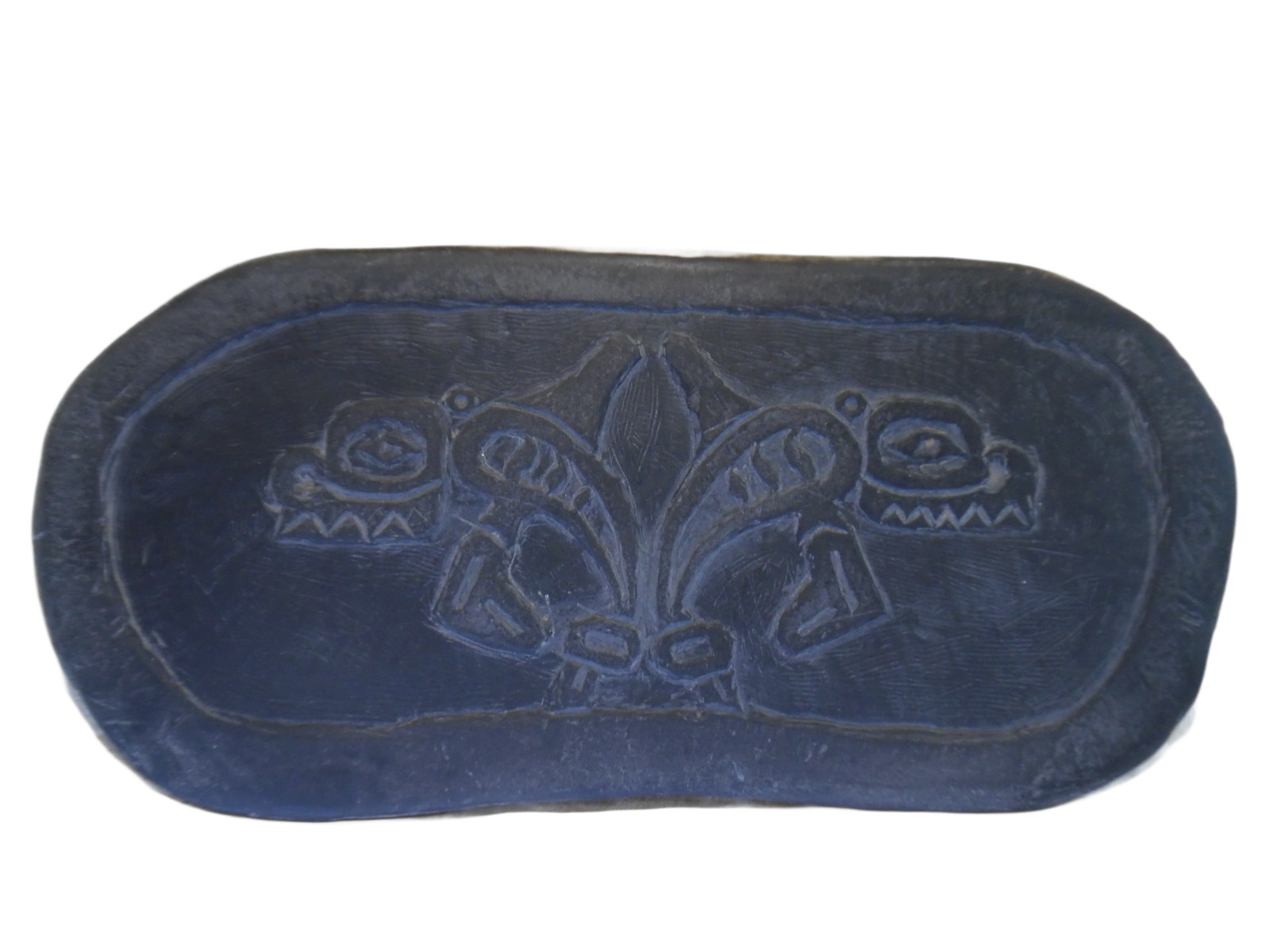 Inuit First Nation Indian Canada Carved Slate Whale Design