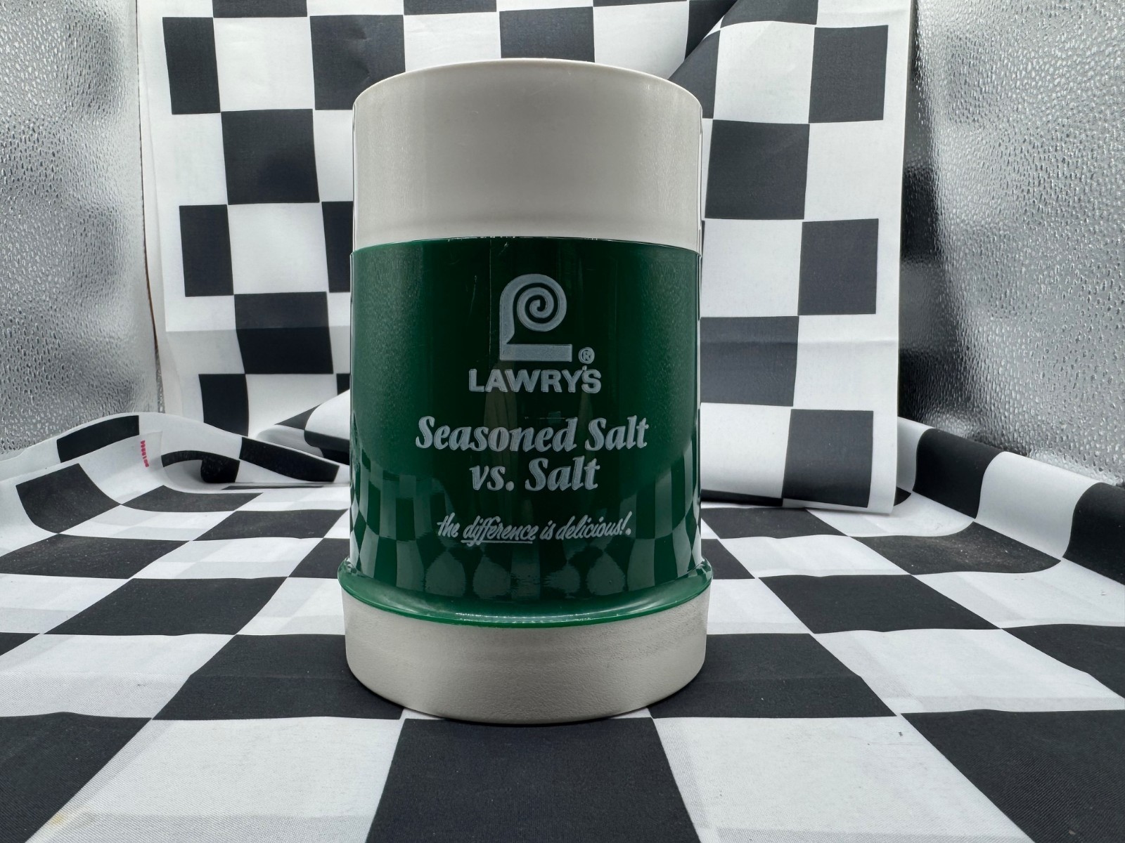 Lawry's Seasoned Salt Vs Salt Vintage 10oz Thermos Food Jar VERY RARE Lawry's Seasoned Salt Vs Salt Vintage 10oz Thermos Food Jar VERY RARE