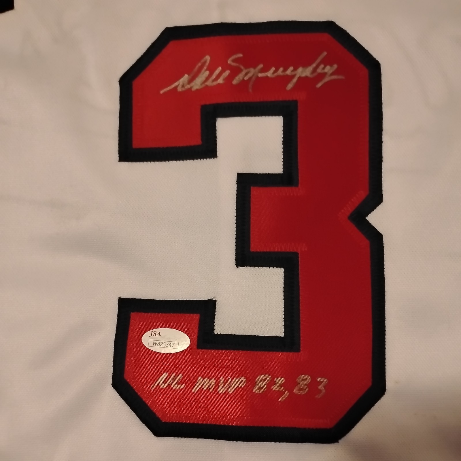 Dale Murphy Autographed Atlanta Braves (White #3) Custom Jersey - JSA