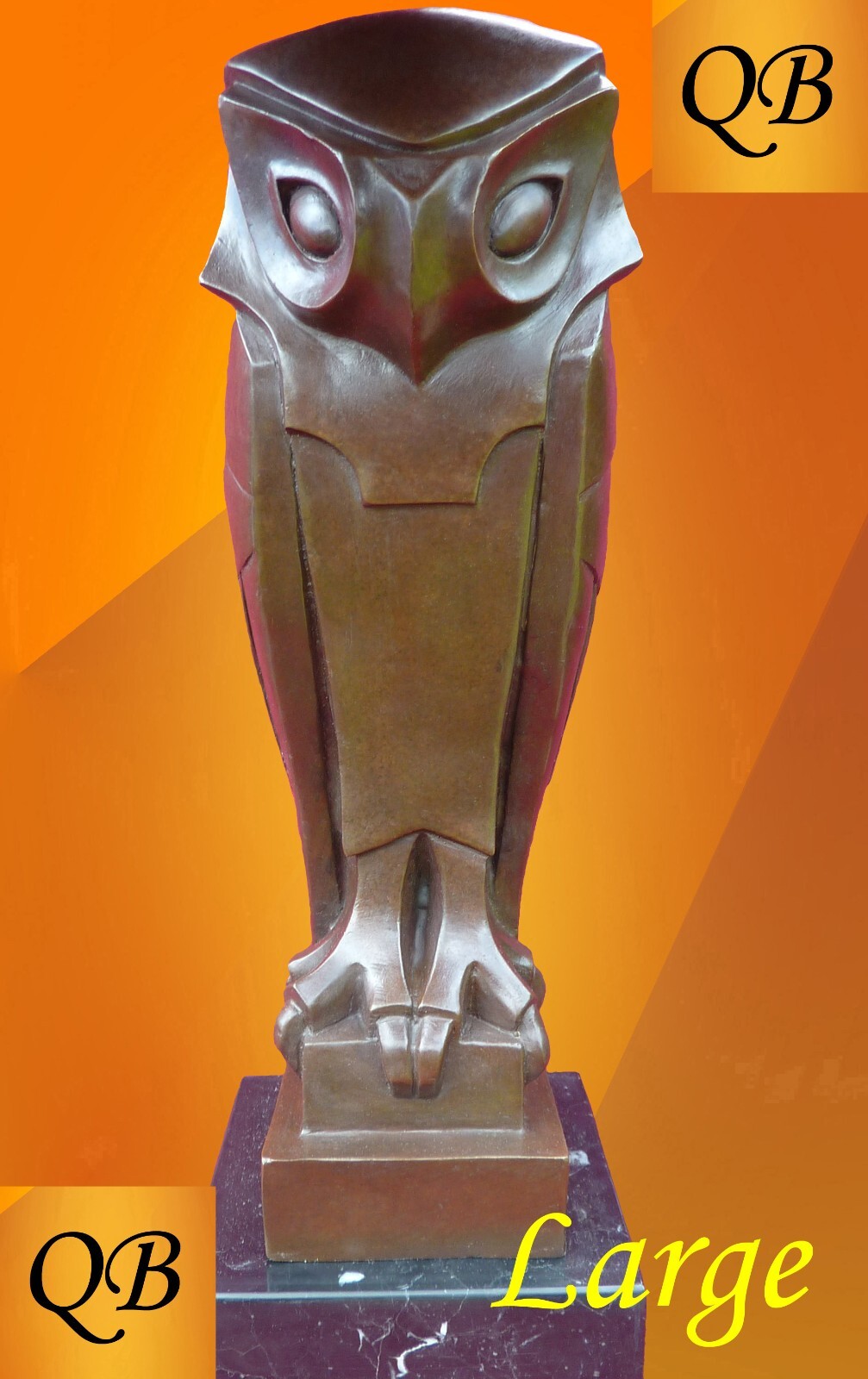 WISE OWL BRONZE FIGURE 1920\'S ART DECO SCULPTURE STATUE CUBIST BIRD FIGURINE WISE OWL BRONZE FIGURE 1920\'S ART DECO SCULPTURE STATUE CUBIST BIRD FIGURINE