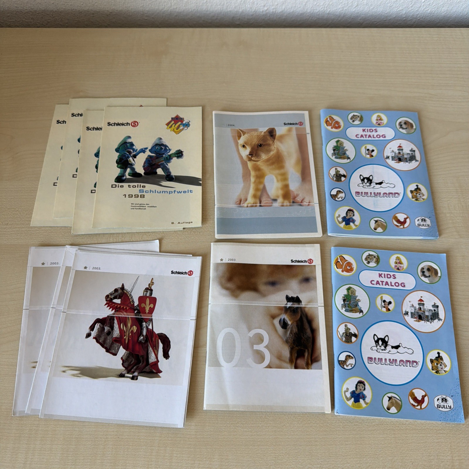 11x Schleich Bully Catalog Brochure Smurf 1998 2003 2004 Vintage Smurf Super