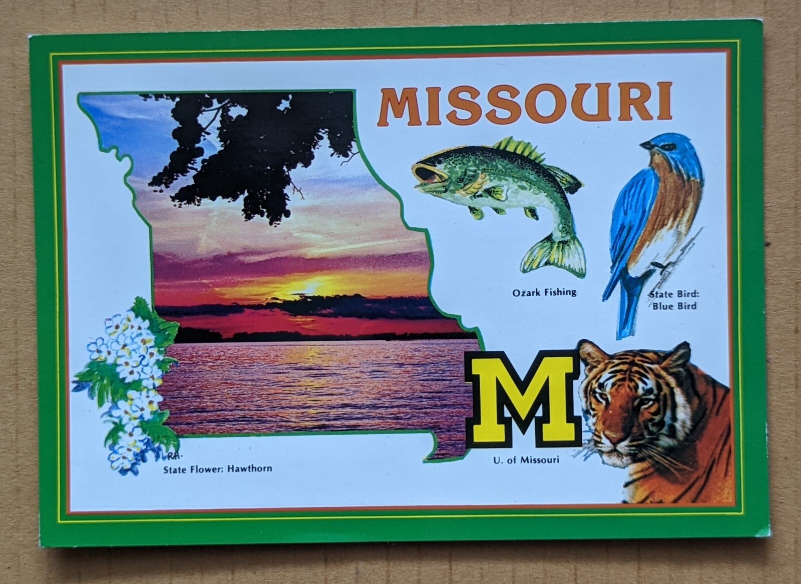 Postcard MO: Missouri -Show Me State, Map Postcard MO: Missouri -Show Me State, Map