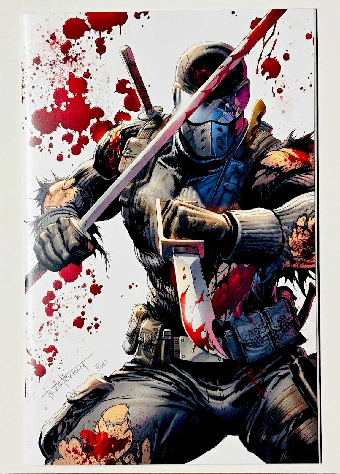 GI Joe #21 💥Tyler Kirkham Snake Eyes Battle Damage Virgin Variant💥 NM  2025
