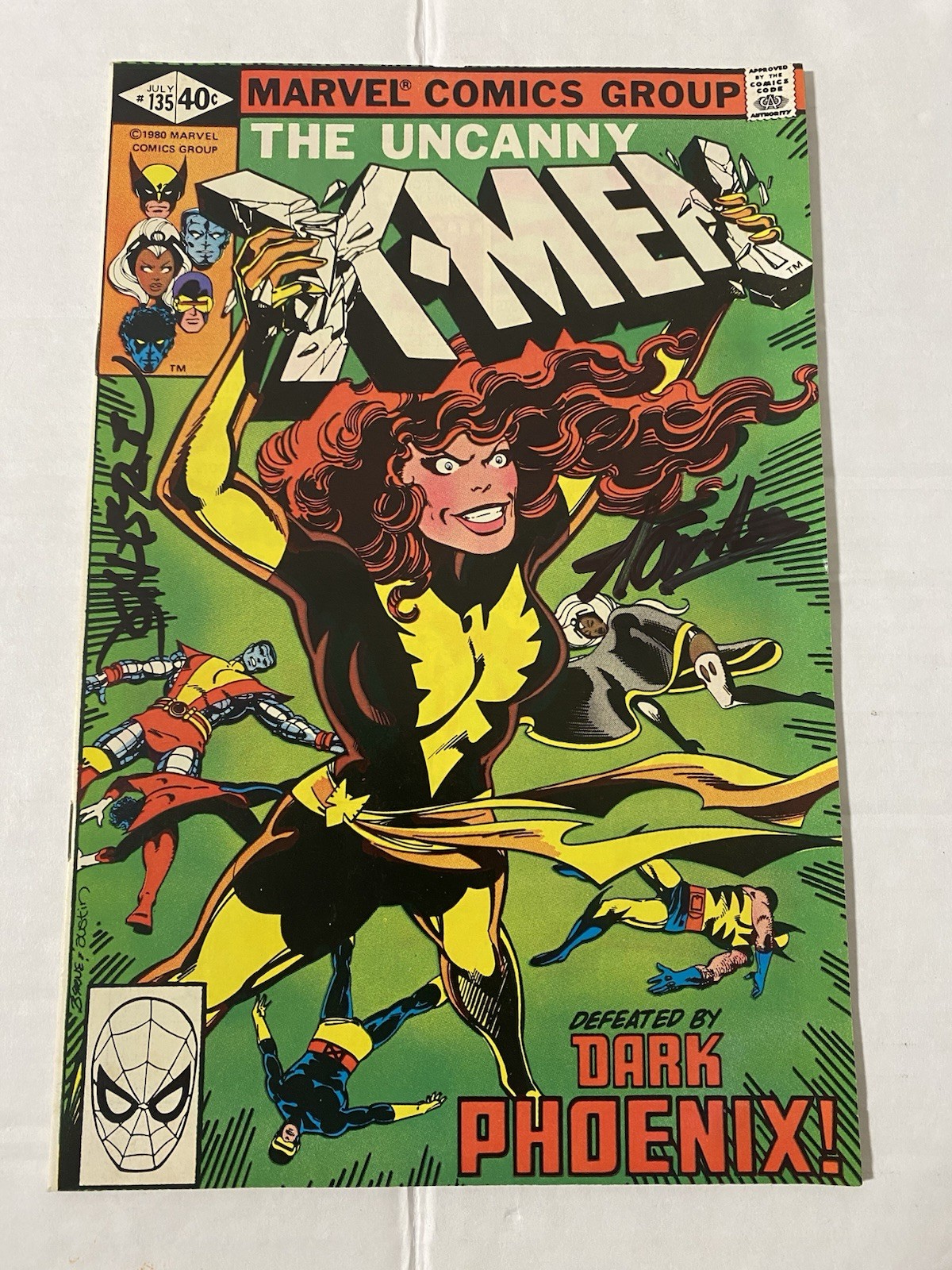 UNCANNY X-MEN # 135 Signed Stan Lee & John Byrne Classic Dark Phoenix Cover VF