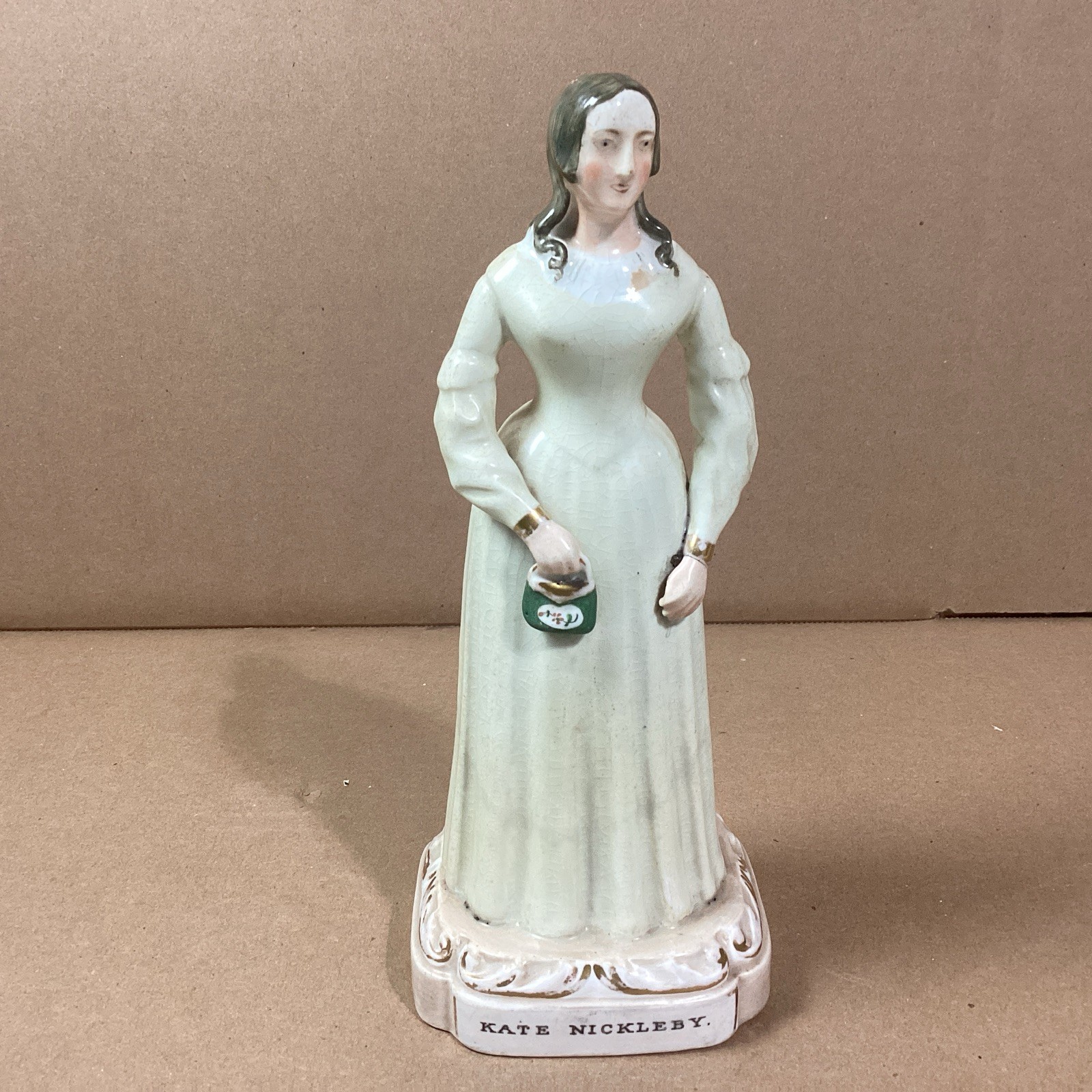 Extremely RARE English Staffordshire KATE NICKLEBY figure Ridgway Robey 1839