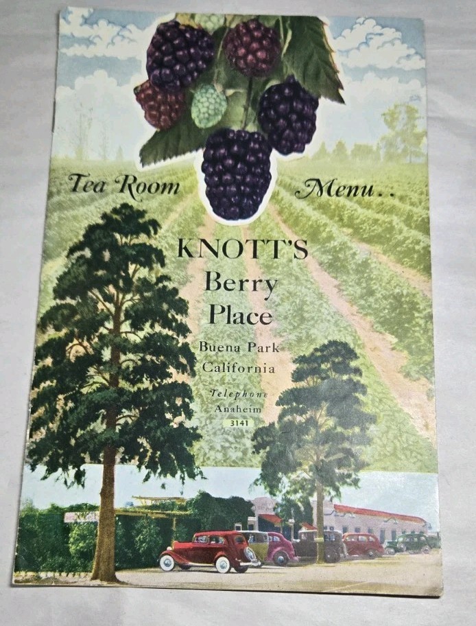 Vtg 1940s Knott\'s Berry Place Tea Room Menu Farm & History Booklet Vtg 1940s Knott\'s Berry Place Tea Room Menu Farm & History Booklet