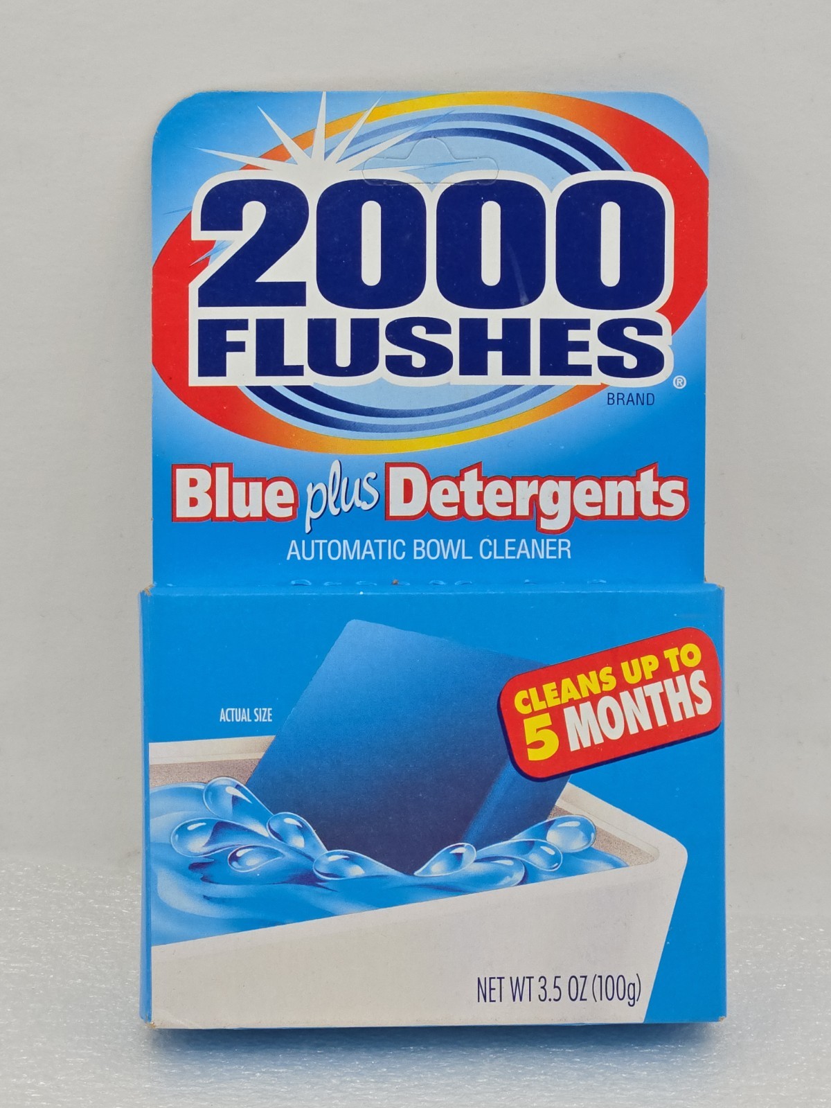 Vintage 2000 Flushes Blue Plus Detergents Automatic Bowl Cleaner 3.5oz NOS