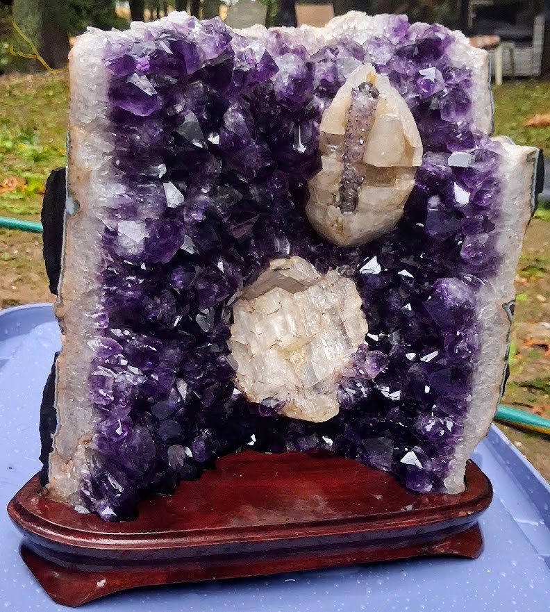 Large Natural Amethyst Geode Cluster - Amethyst Calcite - 17.31 lbs.