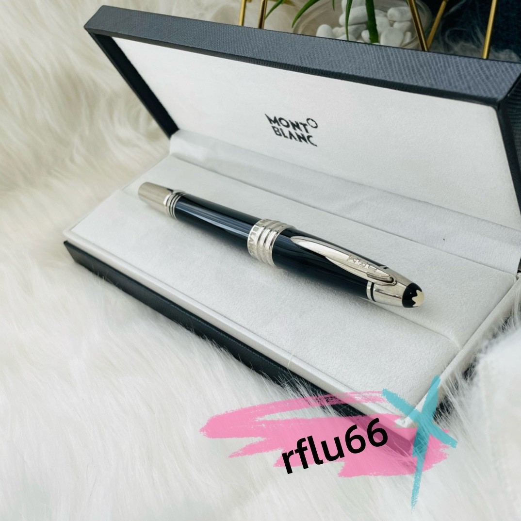 Montblanc JFK Special Edition Black Metal Chrome Trim Fountain Pen Gift Set Montblanc JFK Special Edition Black Metal Chrome Trim Fountain Pen Gift Set