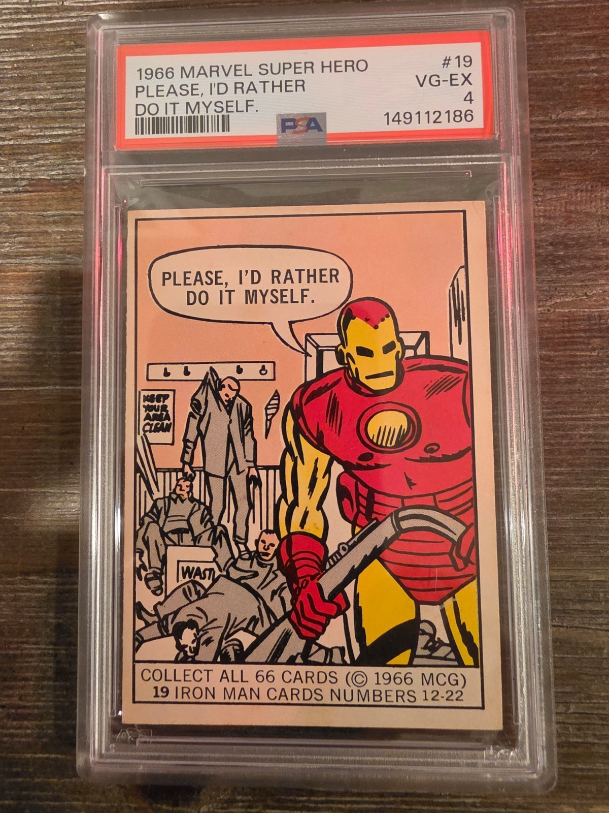 1966 Marvel Super Heroes #19 Iron Man PSA 4 VG-EX Donruss