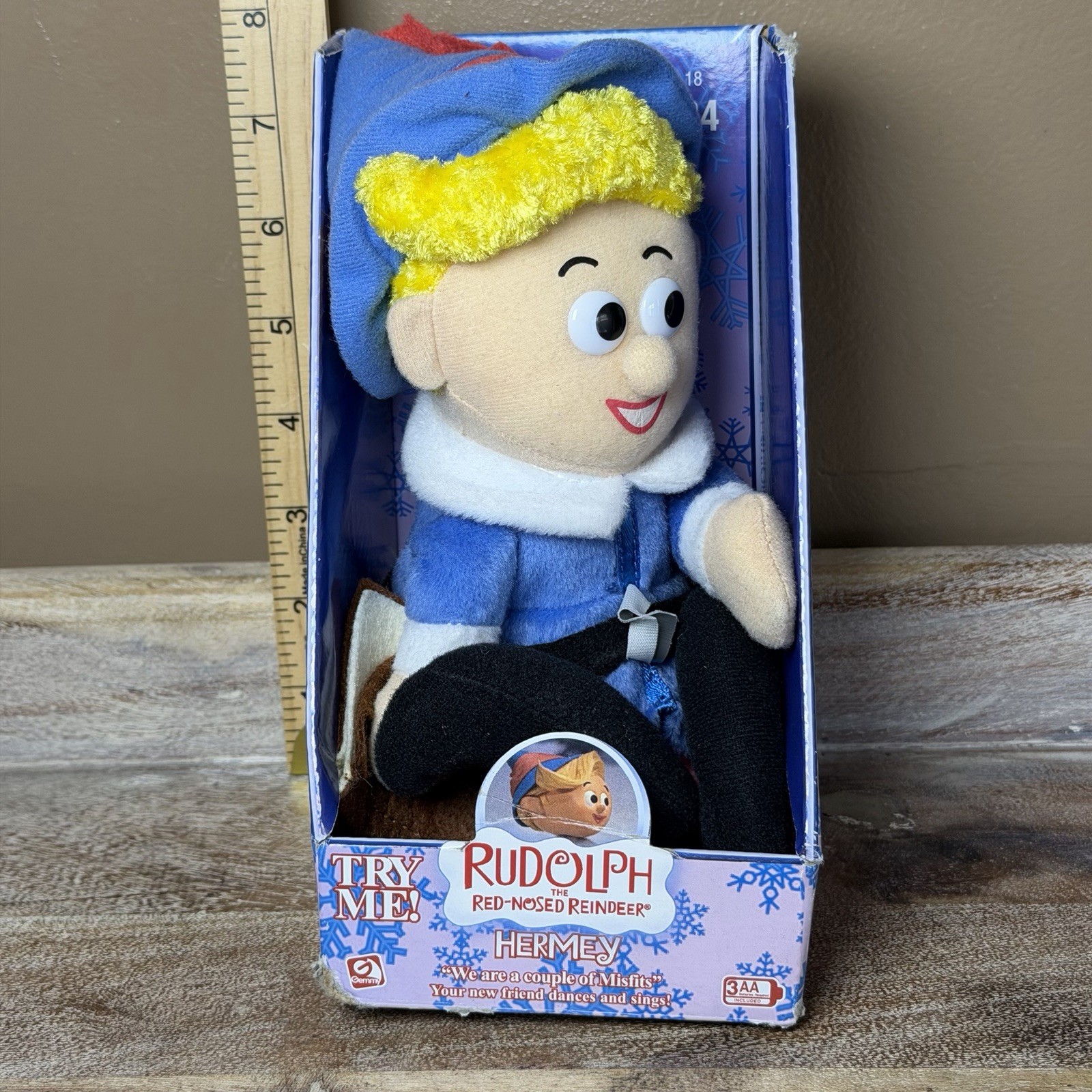 NEW Gemmy Plush Animated Rudolph HERMEY Figure Talking Singing 2007