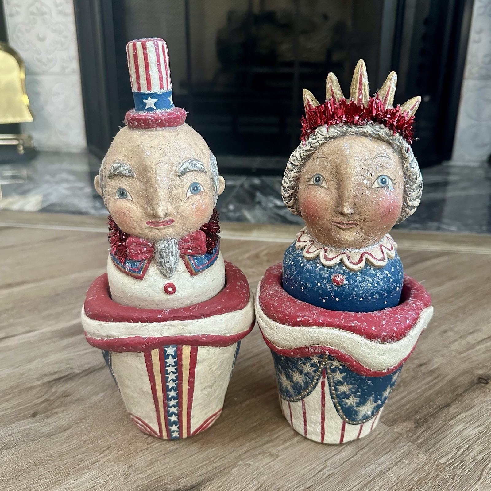 Johanna Parker Bethany Lowe Uncle Sam and Lady Liberty Containers 4th of July