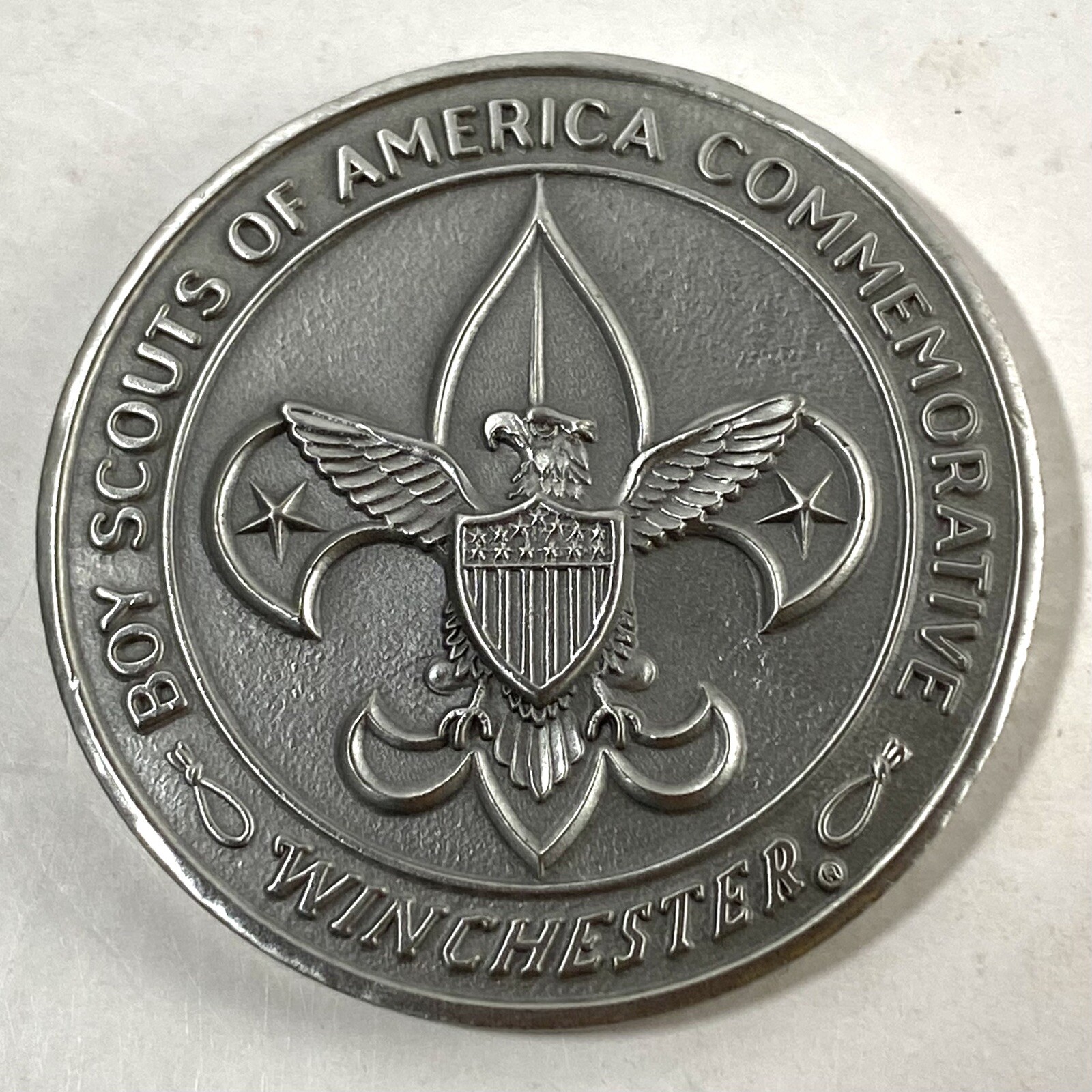 Winchester Boy Scouts Of America Commemorative Rifle Butt Stock Medallion BSA