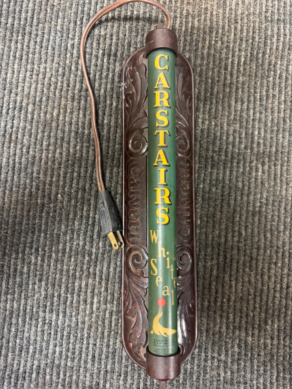 Rare Vintage Carstairs White Seal Display Light