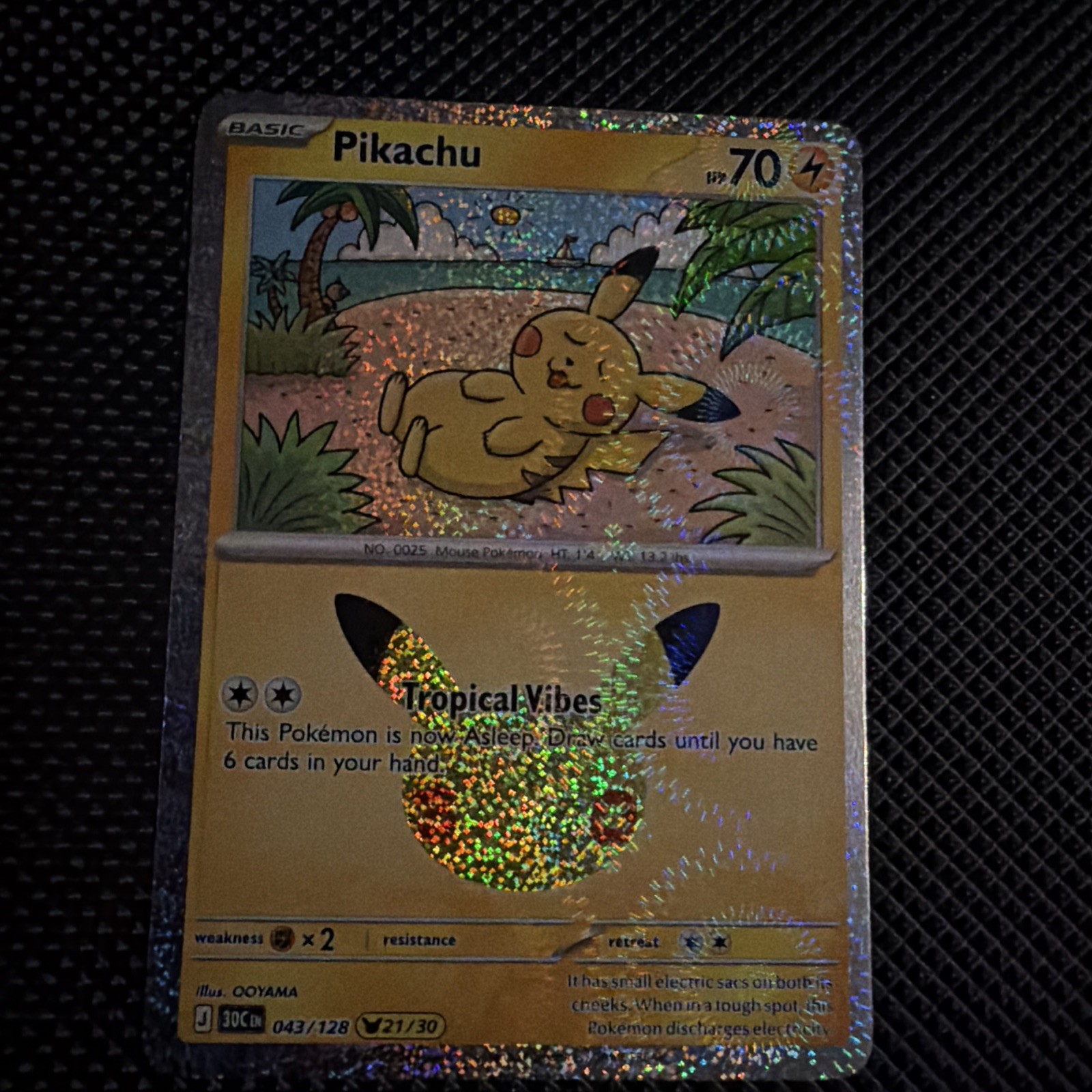 Pikachu 21/30 Celebrations Tropical Vibes Promo Holo English 2021 Pokemon TCG Pikachu 21/30 Celebrations Tropical Vibes Promo Holo English 2021 Pokemon TCG