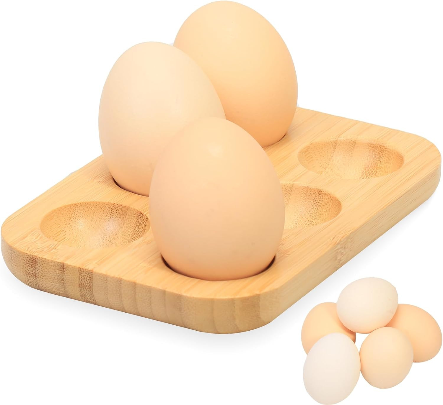 ZTHapwa Deviled Egg Platter, Bamboo Wooden 5.9 ZTHapwa Deviled Egg Platter, Bamboo Wooden 5.9