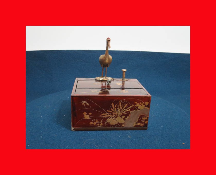 Japanese Karakuri Tobacco Box F-396 Smoking Accessory Wood