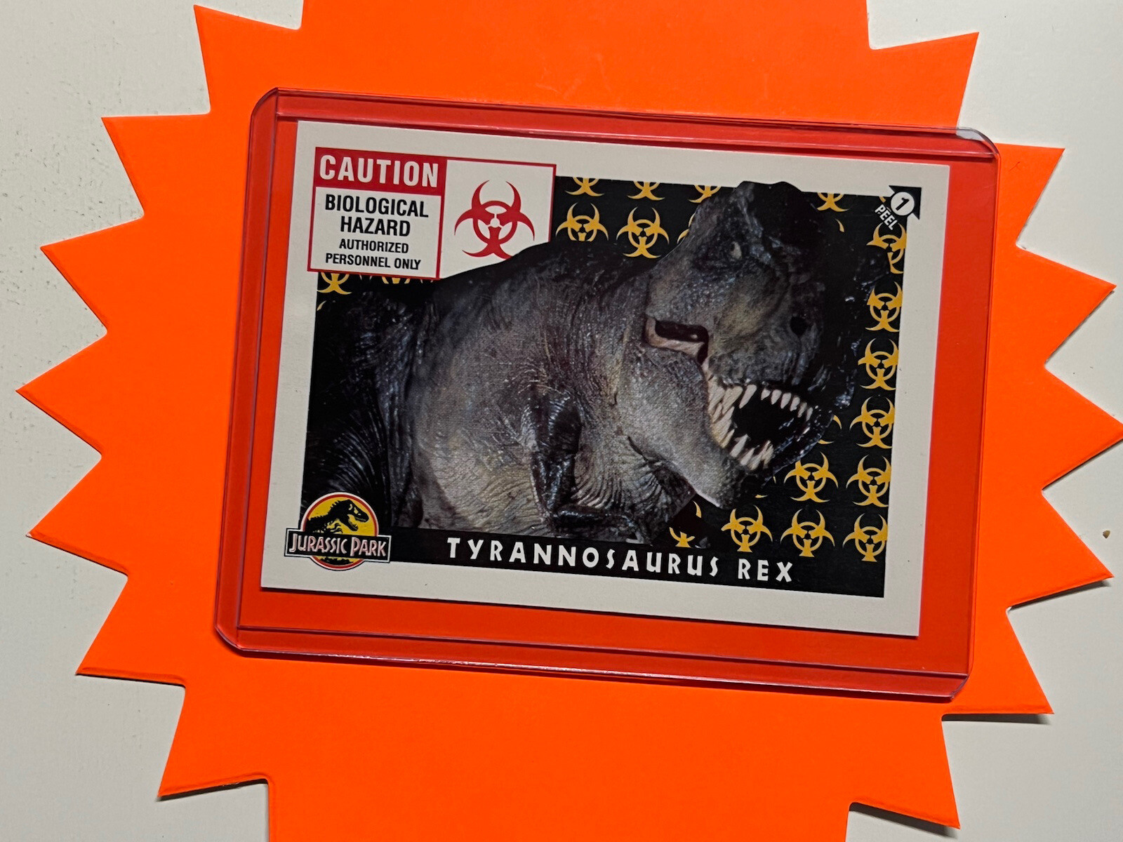 1993 Topps Jurrasic Park Tyrannosaurus Rex STICKER card #1