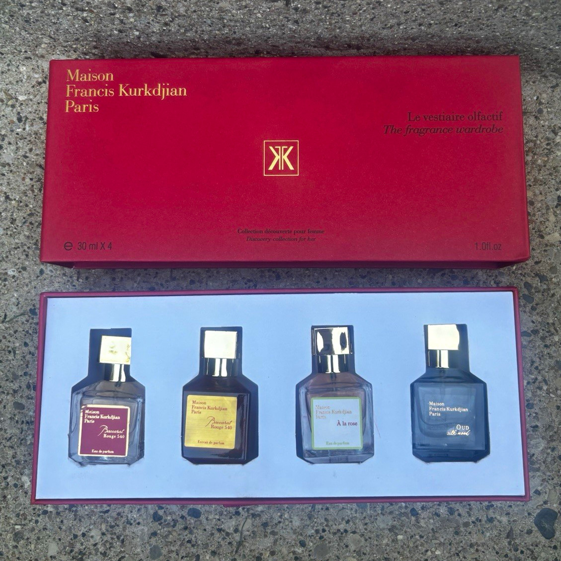 Maison Francis Kurkdjian Paris Le Vestiaire Olfactif Mini Set Gift Box 4 Bottles