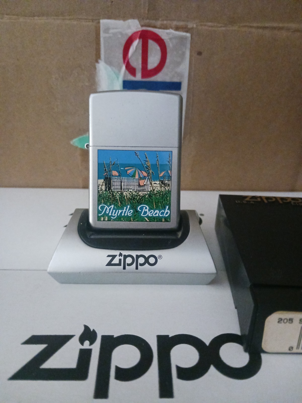 Zippo VINTAGE. MYRTLE BEACH SC. 2002. SATIN CHROME. NIB. Zippo VINTAGE. MYRTLE BEACH SC. 2002. SATIN CHROME. NIB.