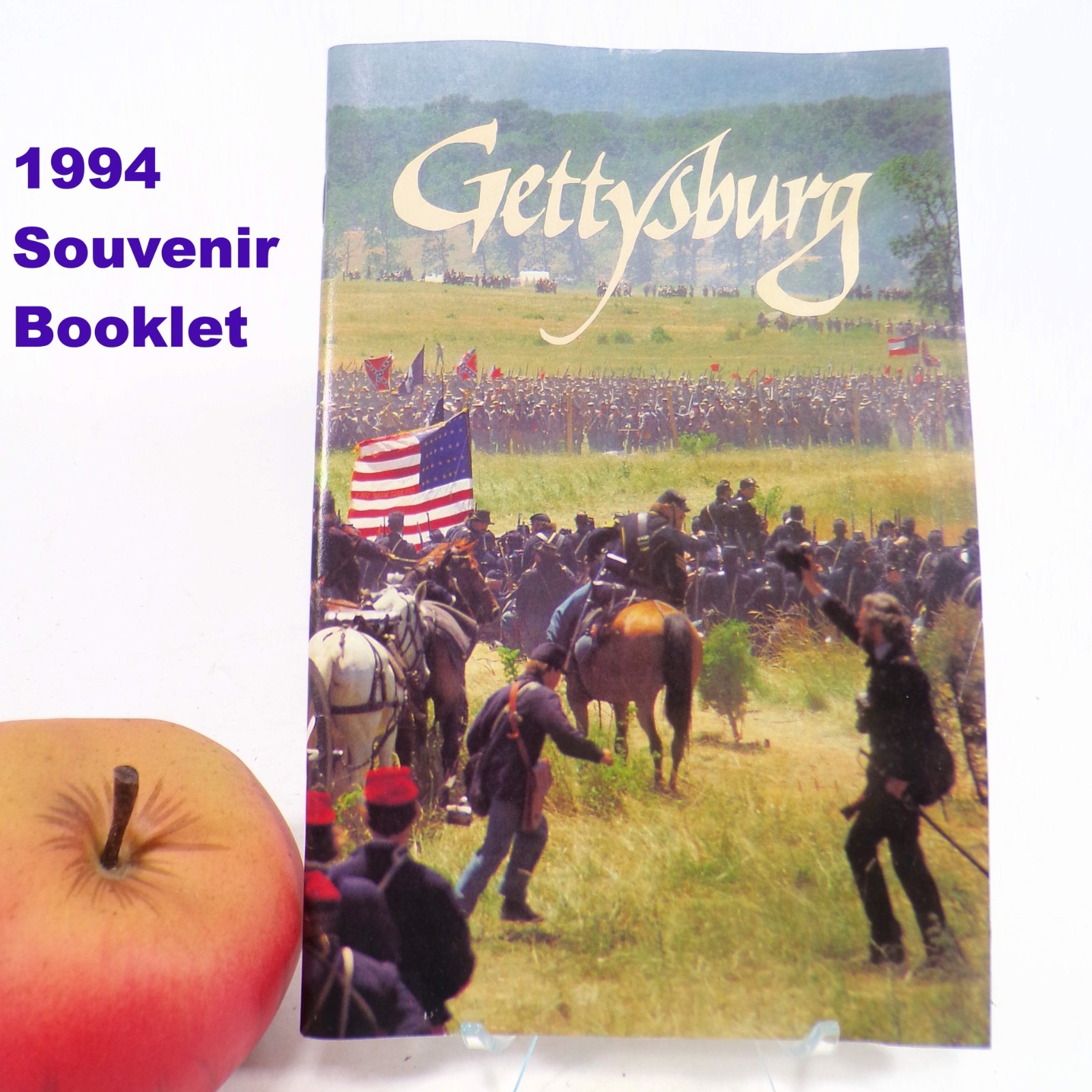 Gettysburg PA Souvenir Booklet 1994 Color Photos Maps 63 Pages 9x6