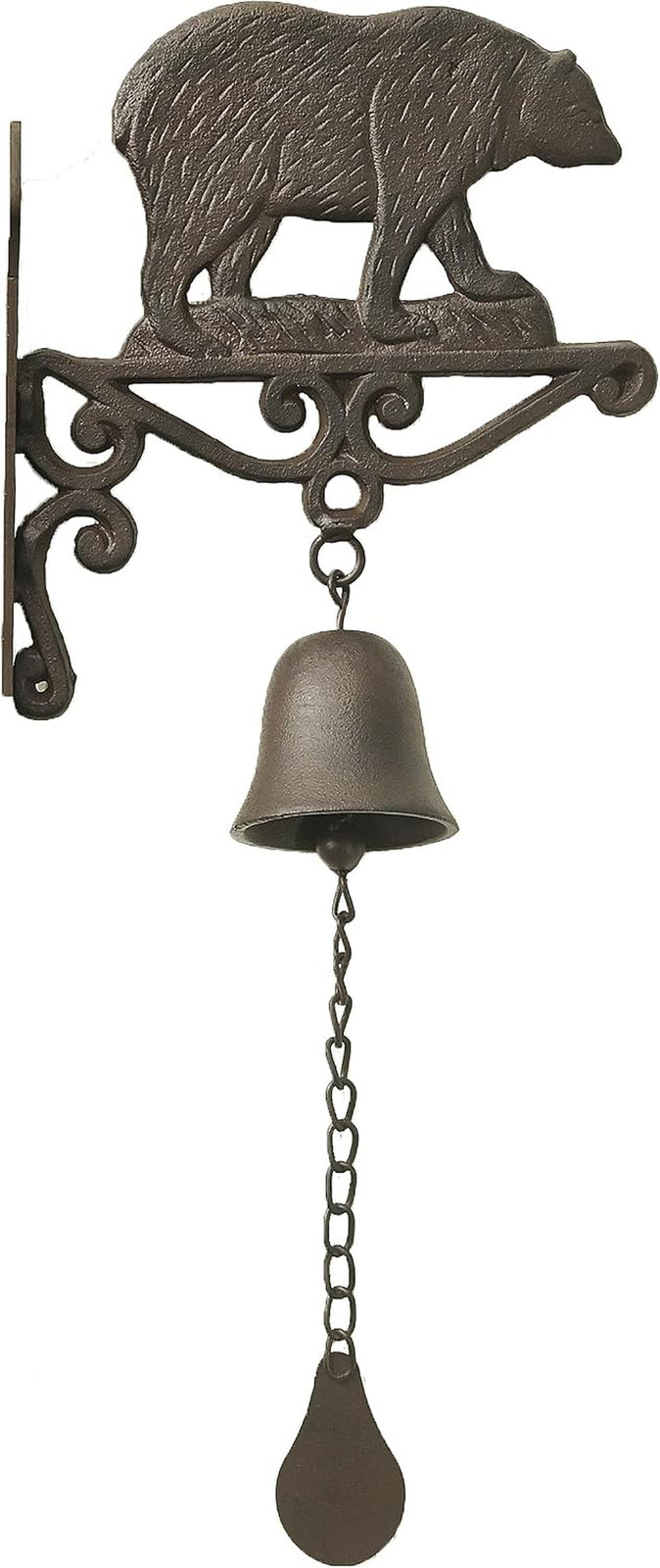 Bear Vintage Cast Iron Dinner Bell as Entry Door Bell, outside Hanging Decor Bear Vintage Cast Iron Dinner Bell as Entry Door Bell, outside Hanging Decor