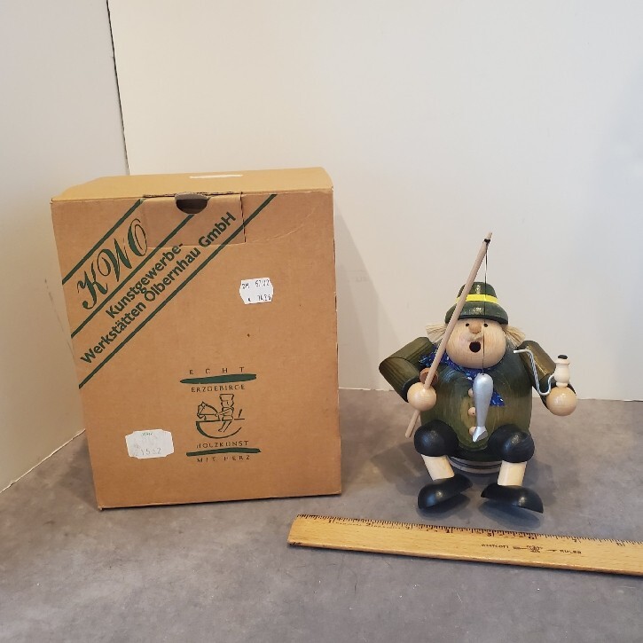 KWO Kunstgewerbe-Werkstatten Olbernhau Fisherman Incense Smoker