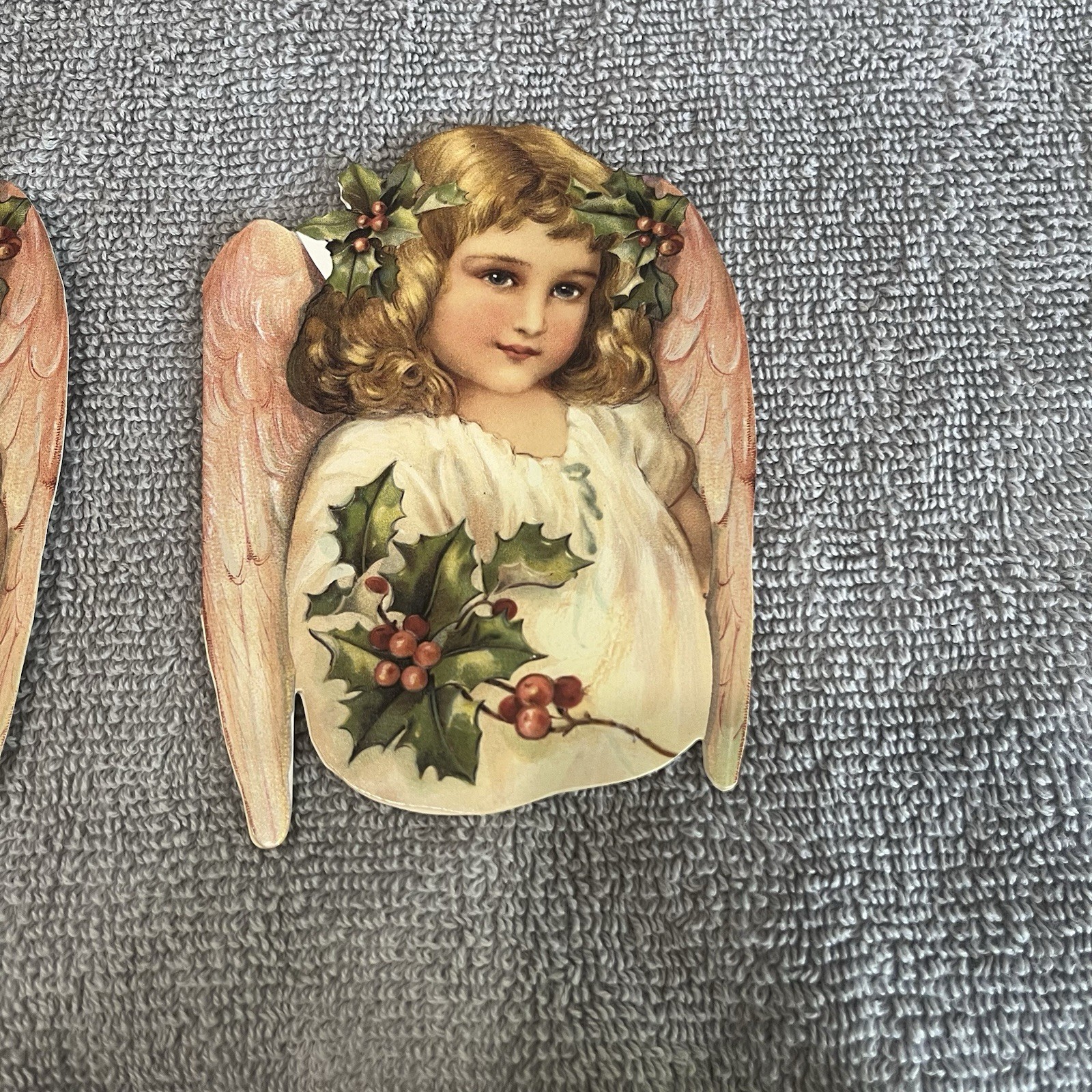 Vtg 1990’s Marcel Schurman Boxed Christmas Cards Lot Of 12 Die Cut Angel 