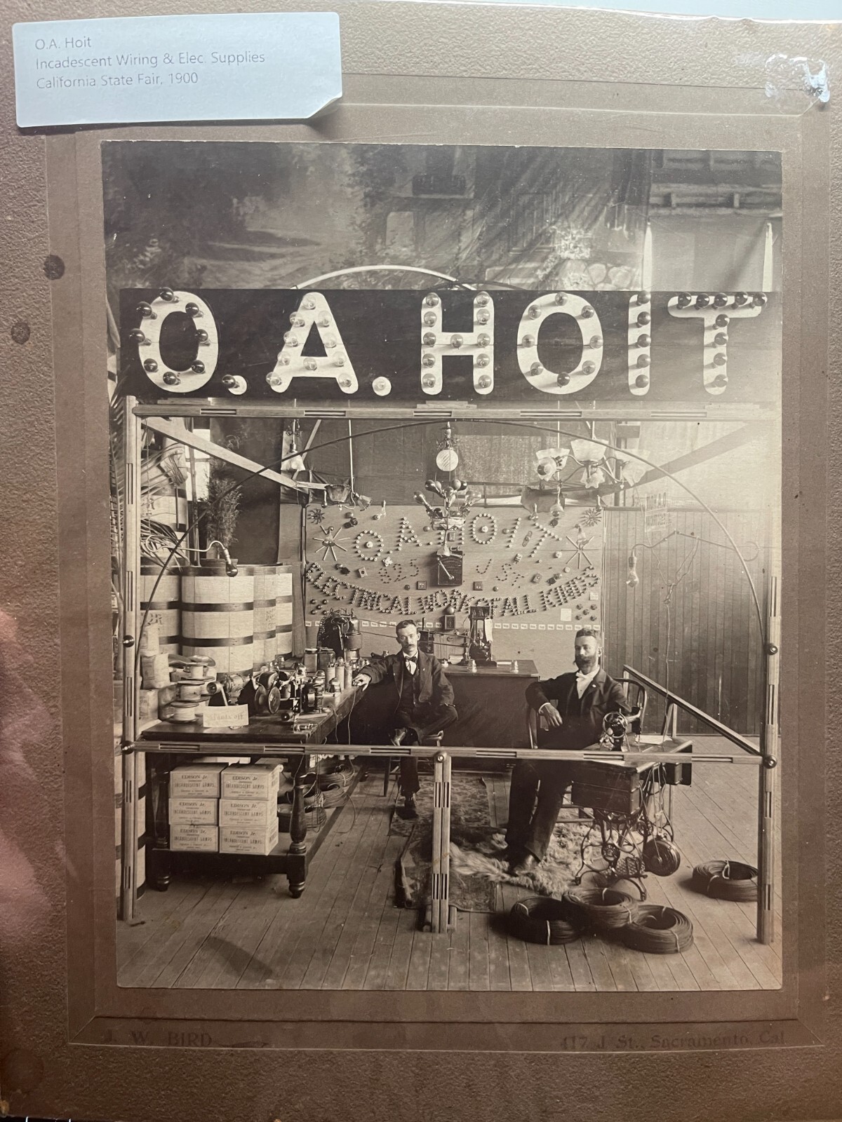 Antique Vintage Photo HOIT Electrical Sacramento (California State Fair 1900?)