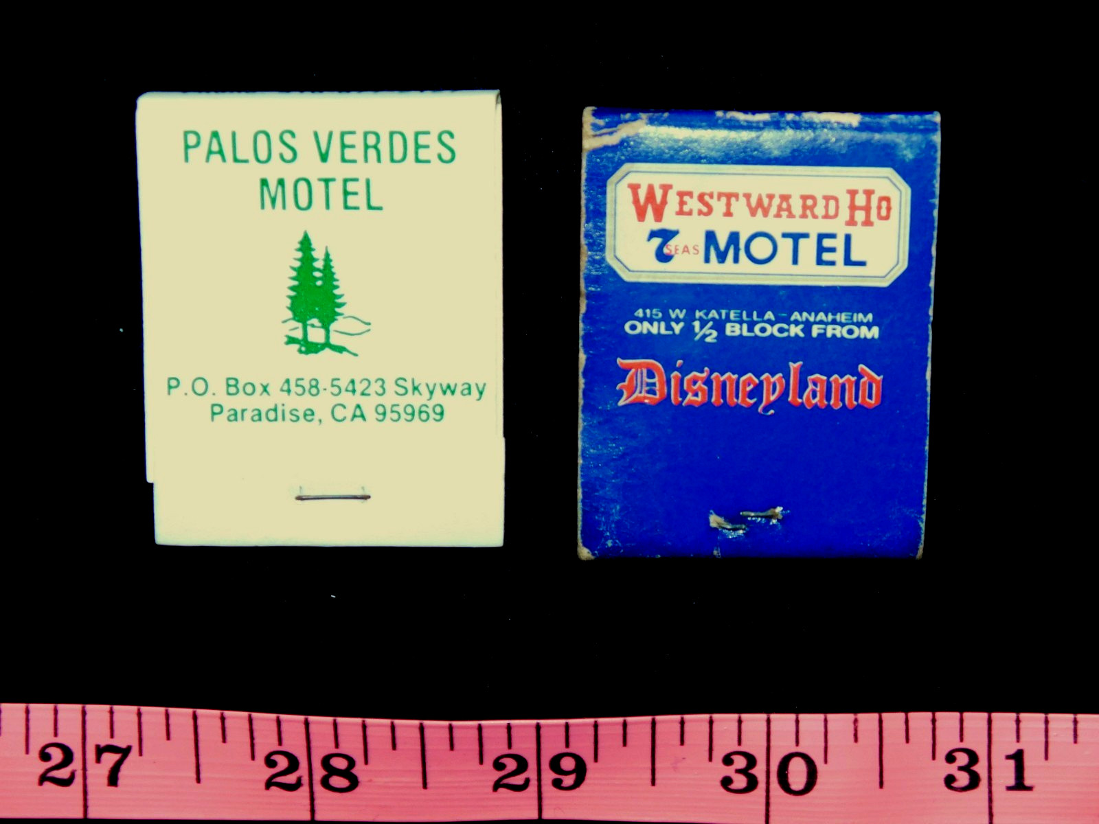 Retro LOT TWO Matchbooks Westward Ho Disneyland Motel & Palos Verdes, California Retro LOT TWO Matchbooks Westward Ho Disneyland Motel & Palos Verdes, California