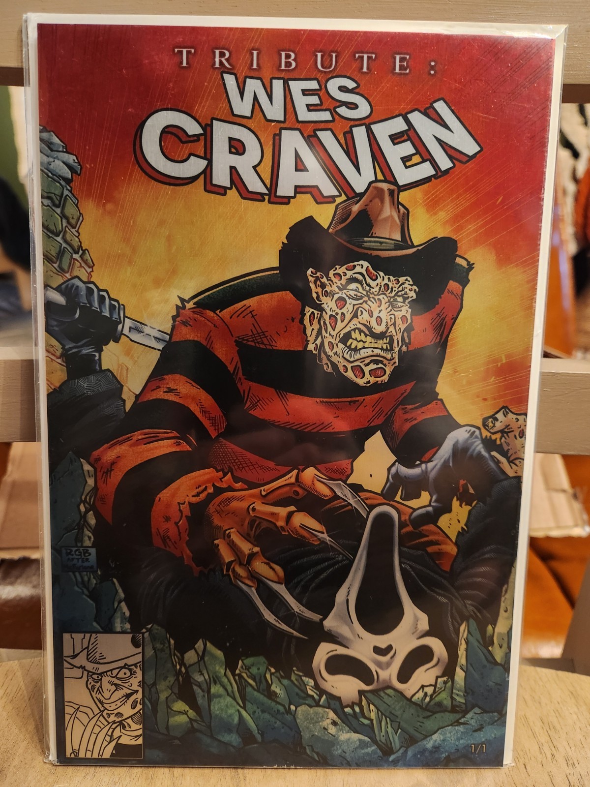 TRIBUTE: WES CRAVEN  1 OF 1 FREDDY AND GHOSTFACE ASM 316 HOMAGE METAL NYCC 2025