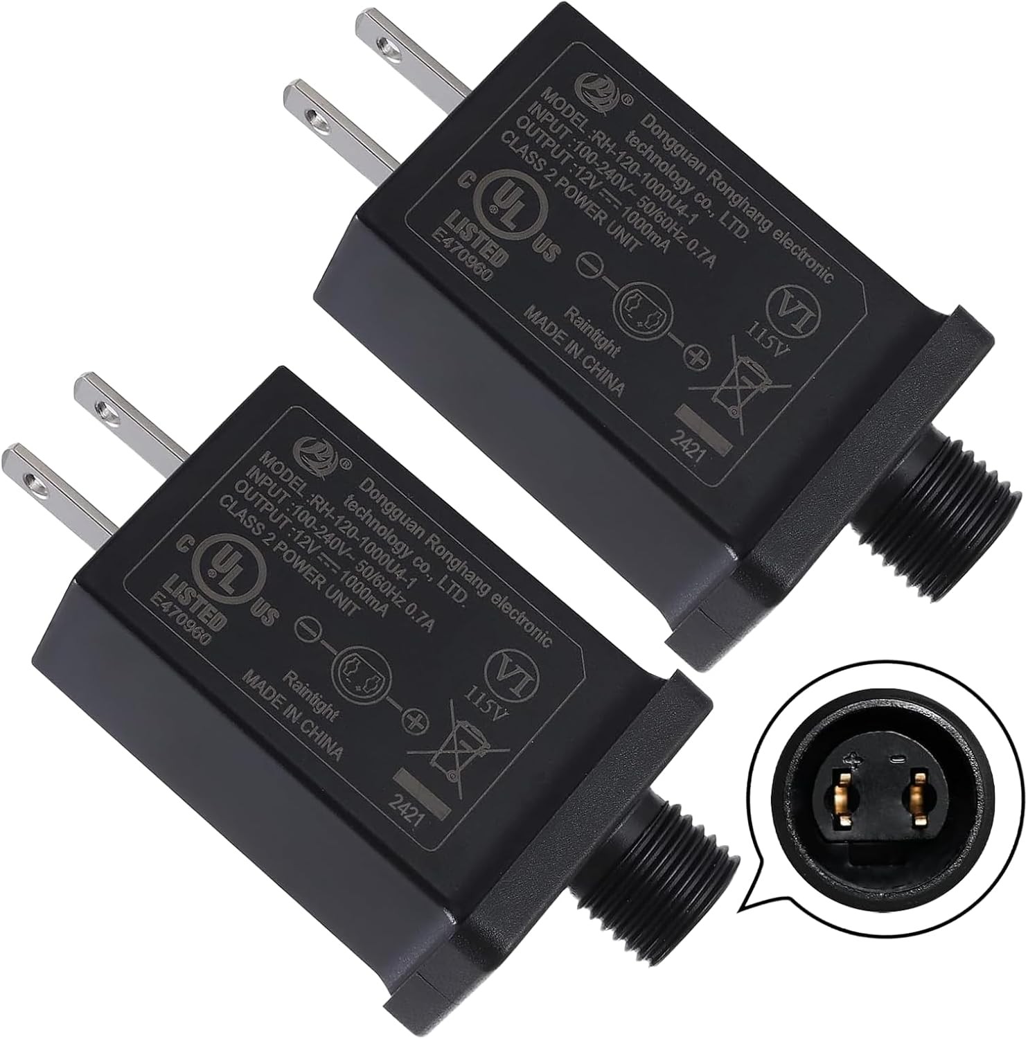 2Pcs Replacement Yard Inflatable Adapter, 12V 1A Power Supply Adaptor for 2 2Pcs Replacement Yard Inflatable Adapter, 12V 1A Power Supply Adaptor for 2