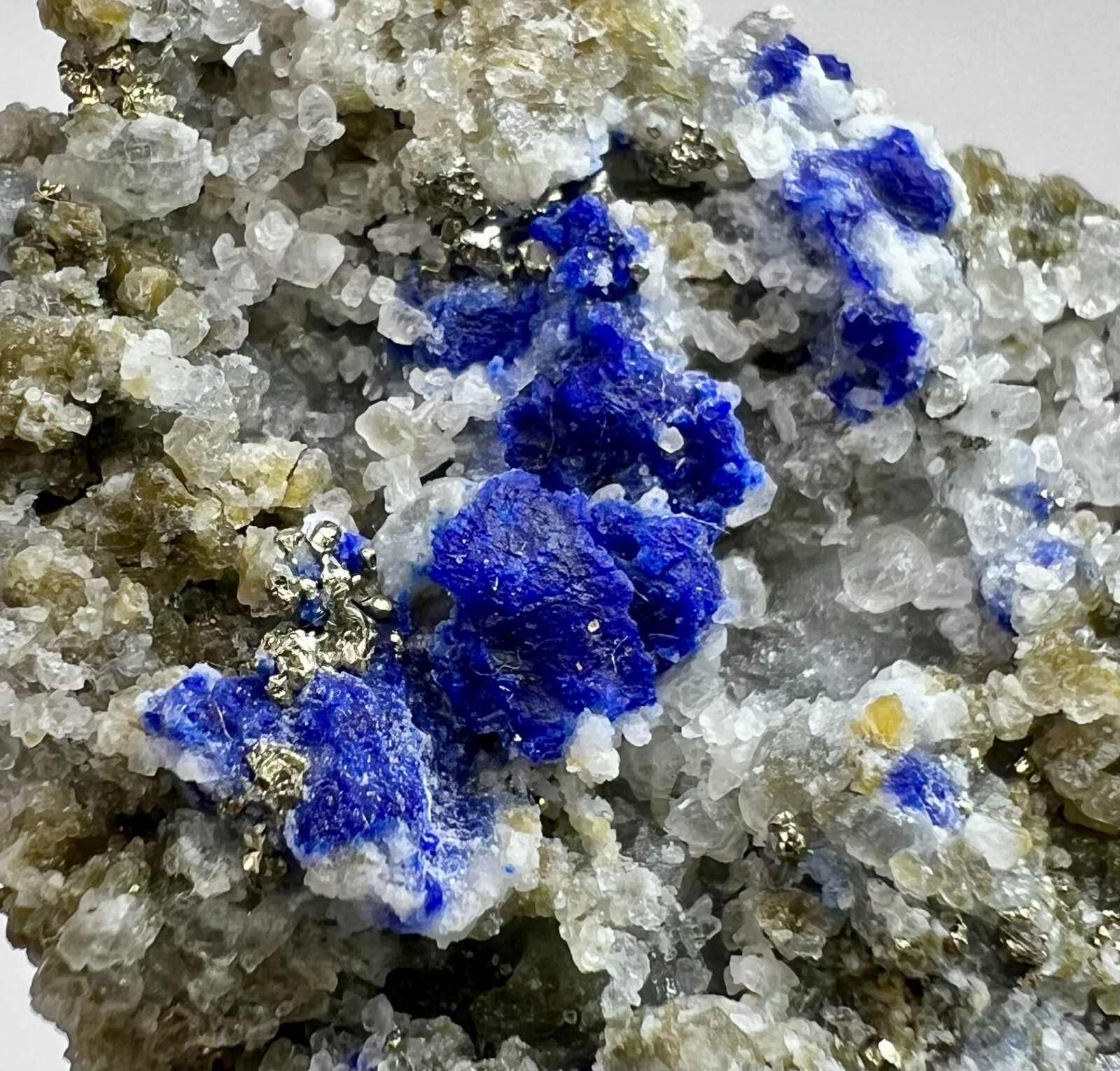 60 Gm Beautiful Natural Rare Fluorescent Lazurite With Pyrite  Specimen~Afg