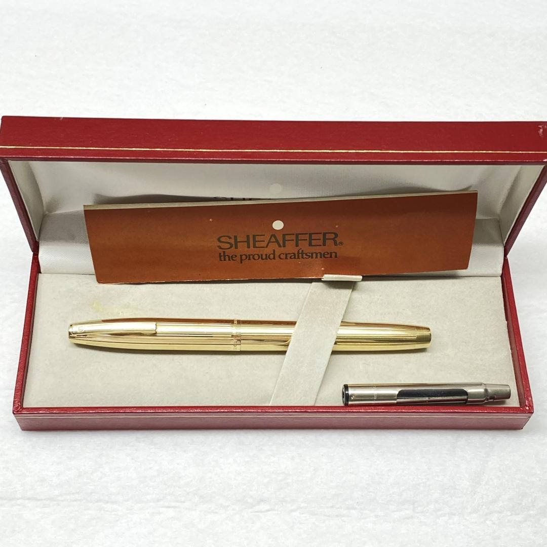 14K Nib Schafer Imperial Gold Fountain Pen with Case