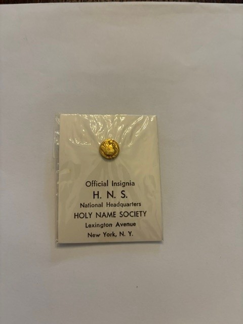 Holy Name Society Lapel Pin Vintage in Original Package