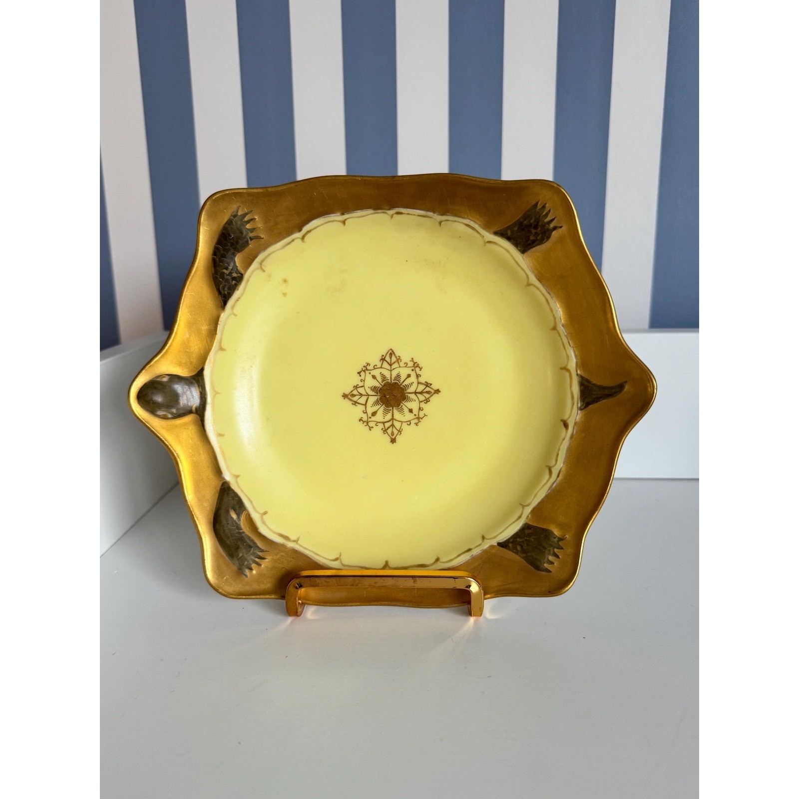 Rare Antique CFH GDM (Charles Field Haviland) Limoges Turtle Plate 